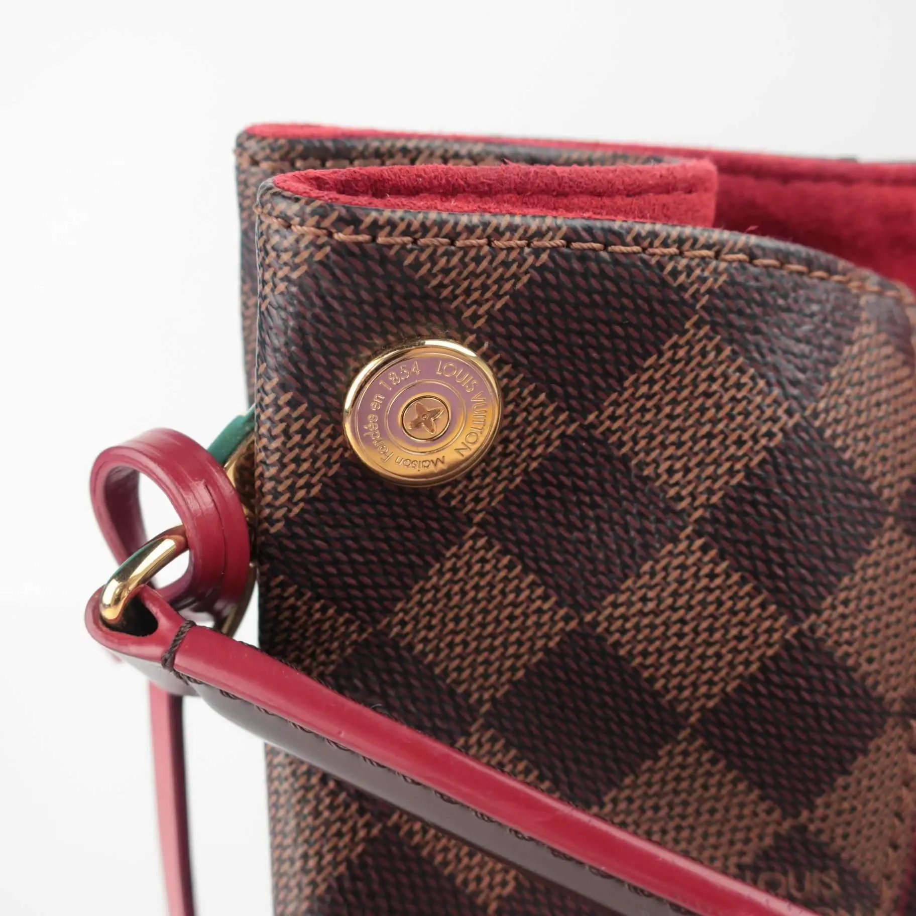 Louis Vuitton Caissa Hobo Damier Ebene Red bag - Image 26