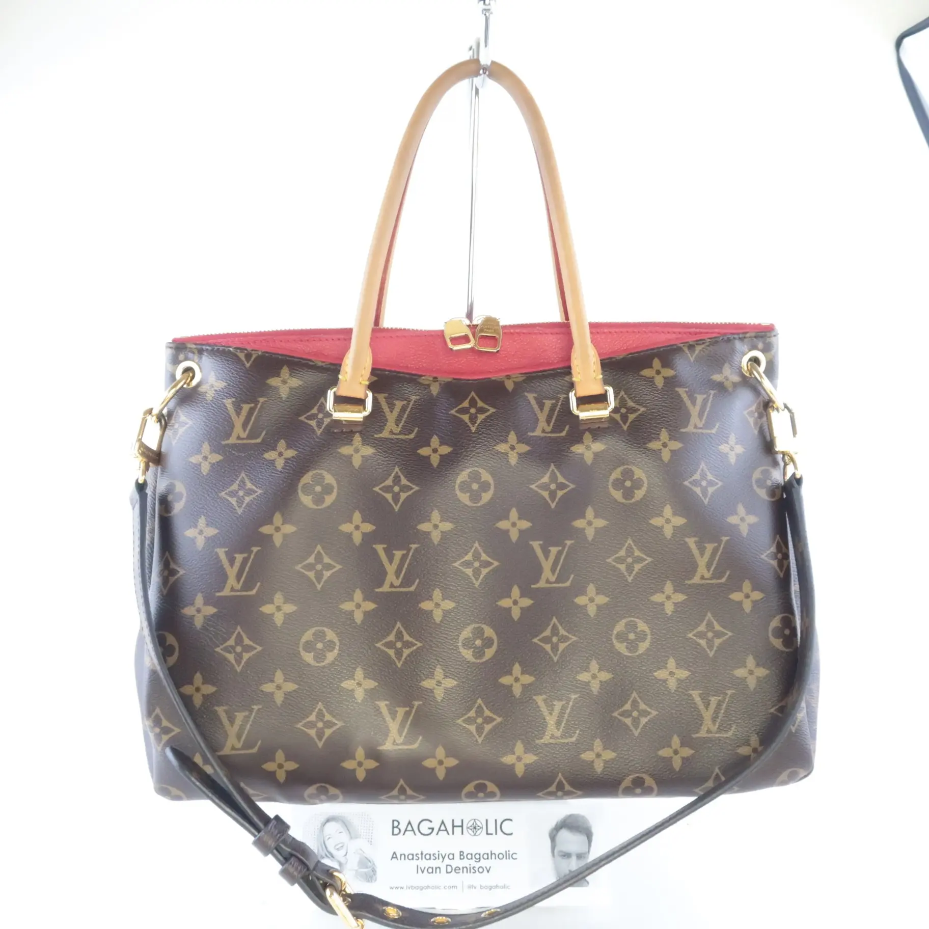Louis Vuitton Cerise Monogram Canvas Pallas MM Bag - Image 3