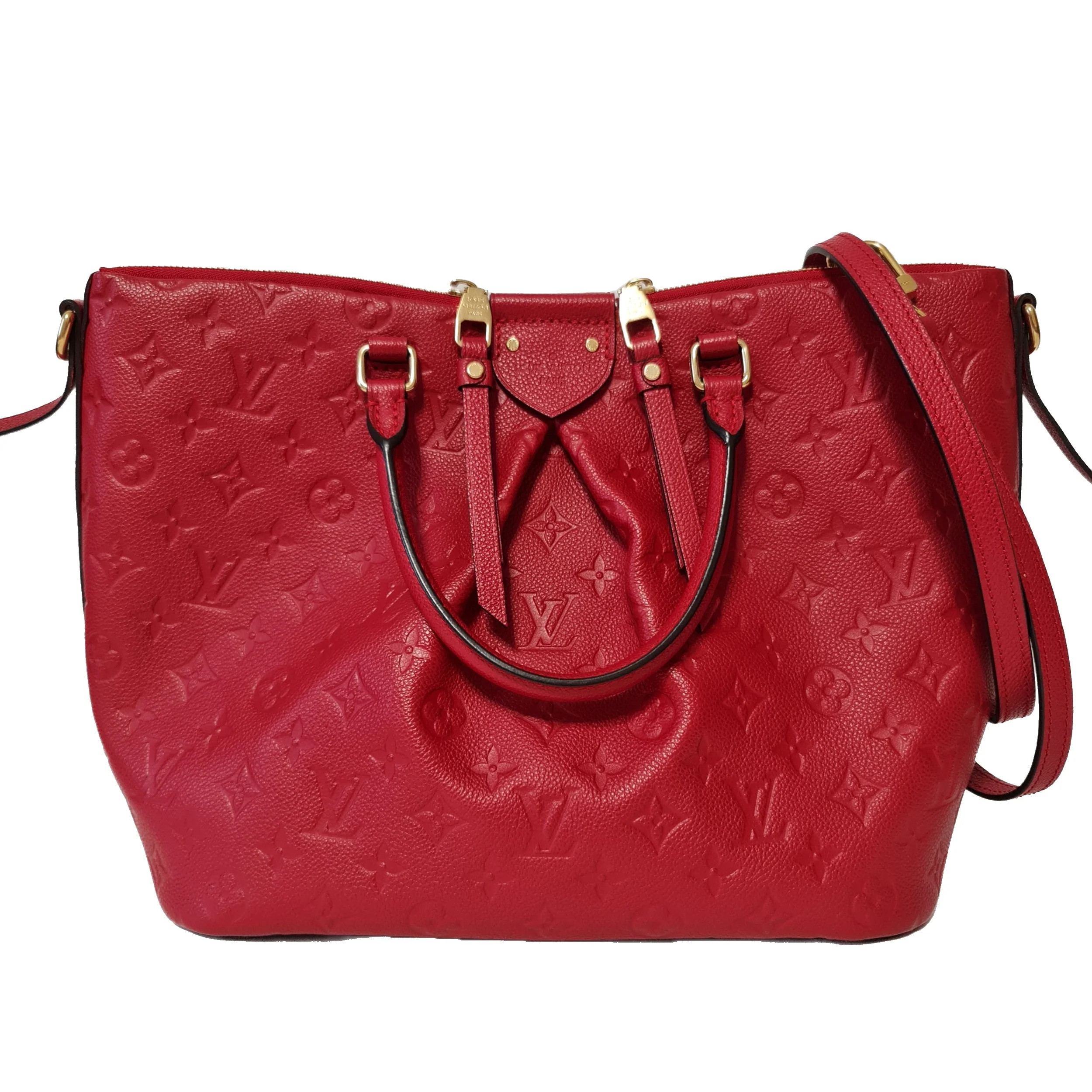 Louis Vuitton Red Monogram Empreinte Mazarine MM Bag - Image 2