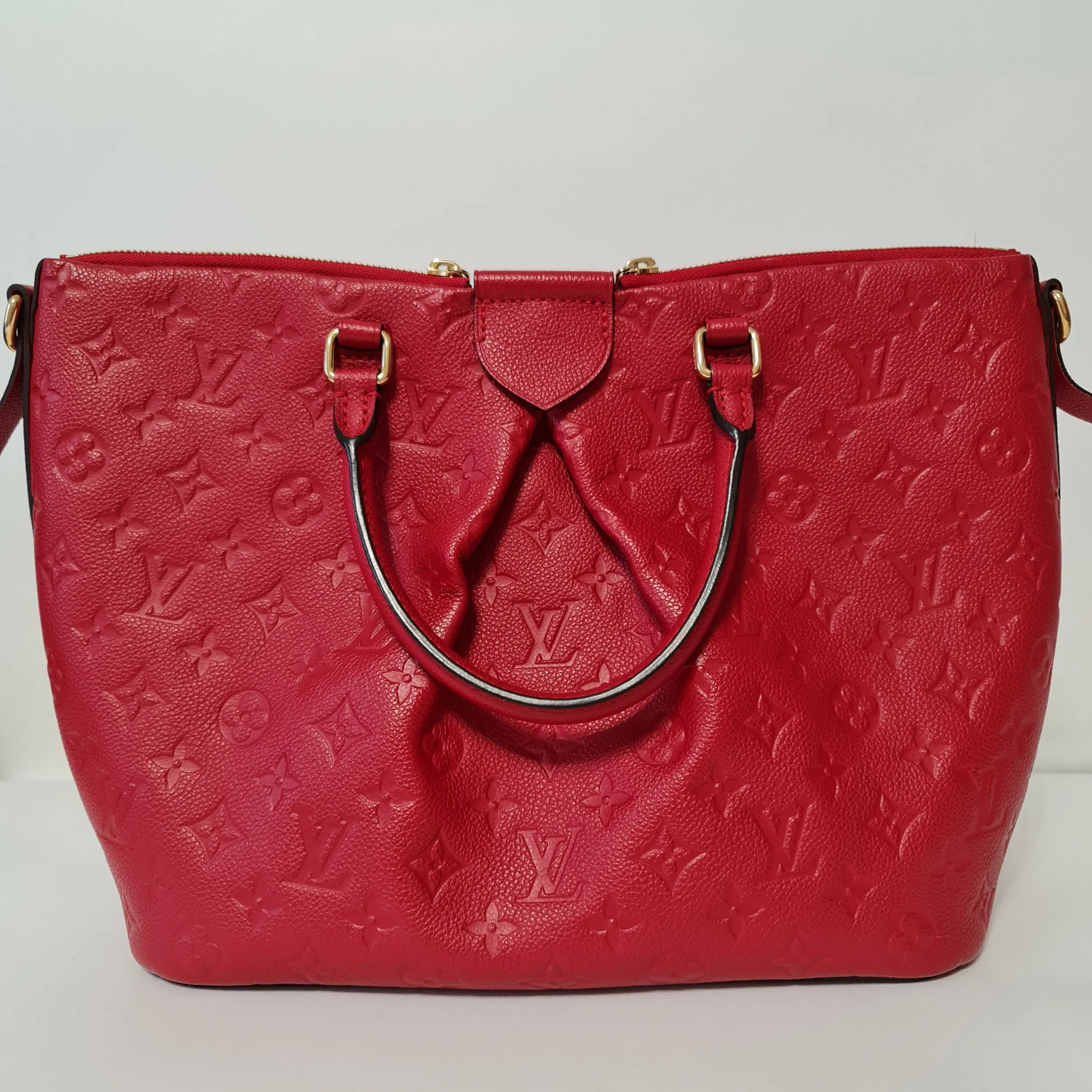 Louis Vuitton Red Monogram Empreinte Mazarine MM Bag - Image 5