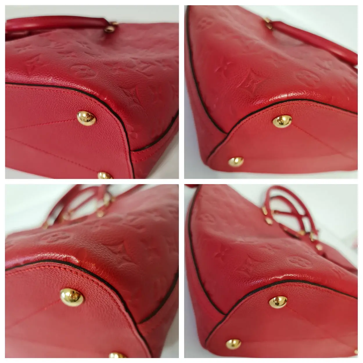 Louis Vuitton Red Monogram Empreinte Mazarine MM Bag - Image 9