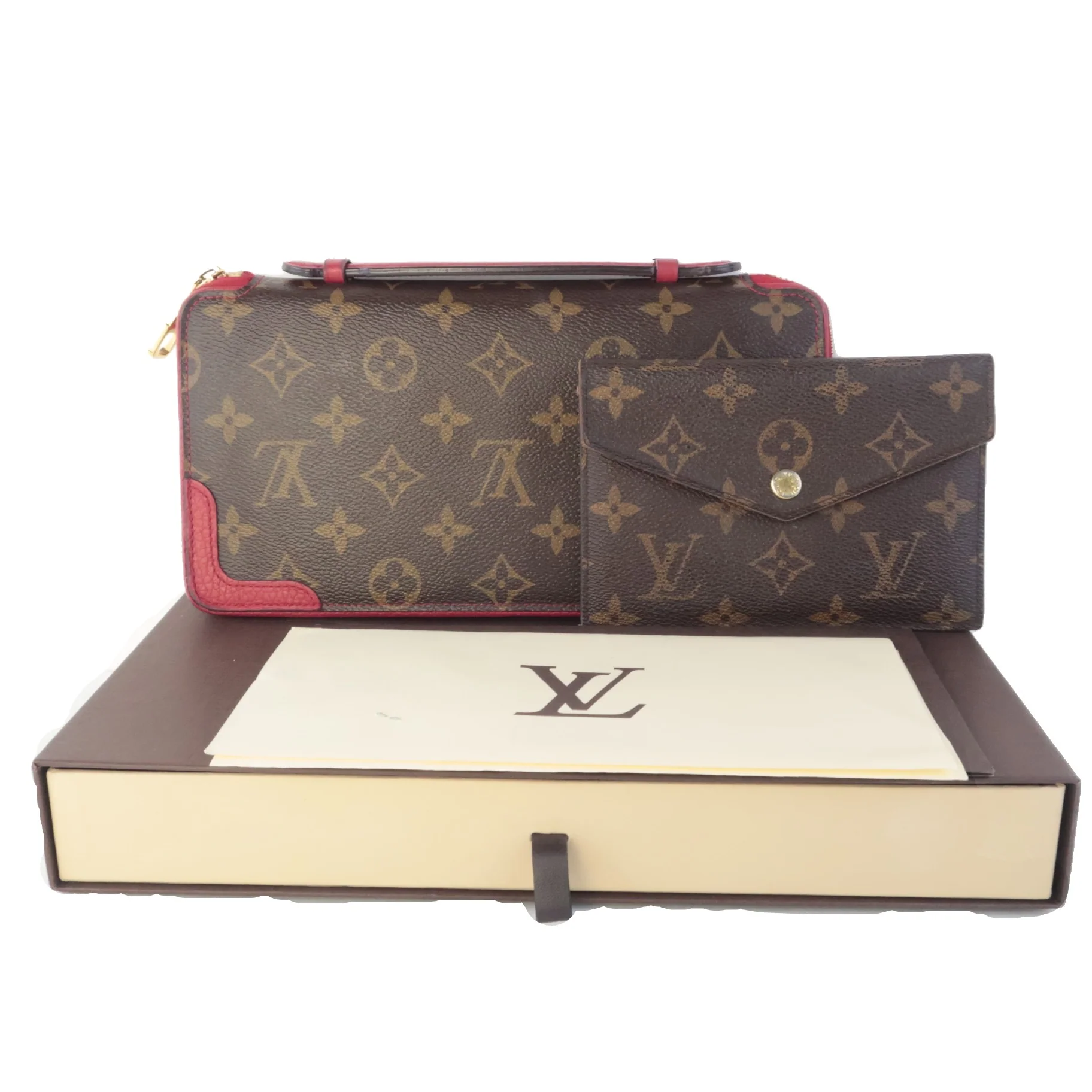 Louis Vuitton Cerise Red Retiro Daily Organizer (726) - Image 2
