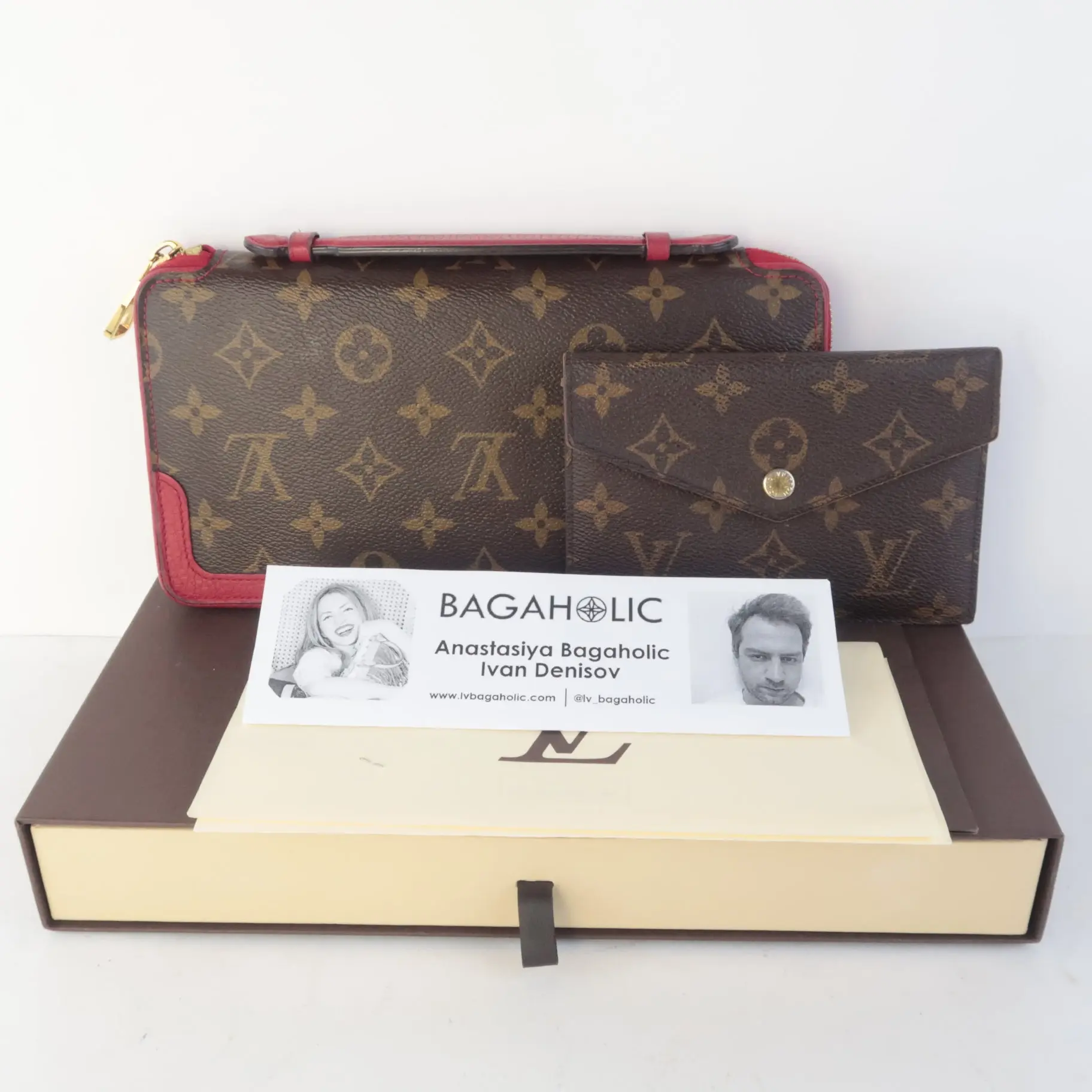 Louis Vuitton Cerise Red Retiro Daily Organizer (726) - Image 3