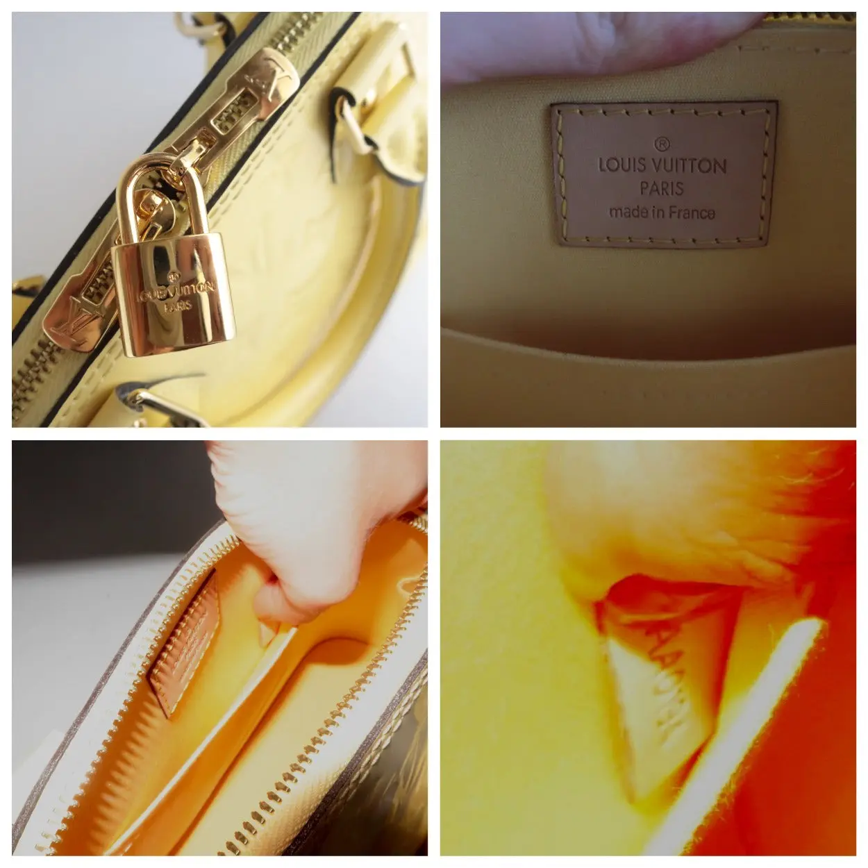Louis Vuitton Citrine Vernis Alma BB Crossbody Bag - Image 7