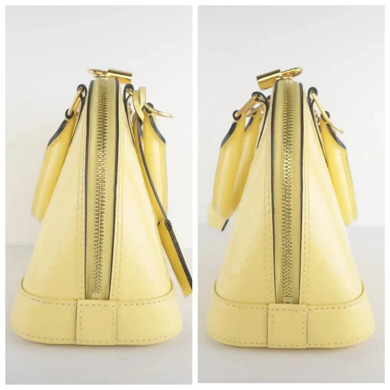 Louis Vuitton Citrine Vernis Alma BB Crossbody Bag - Image 8