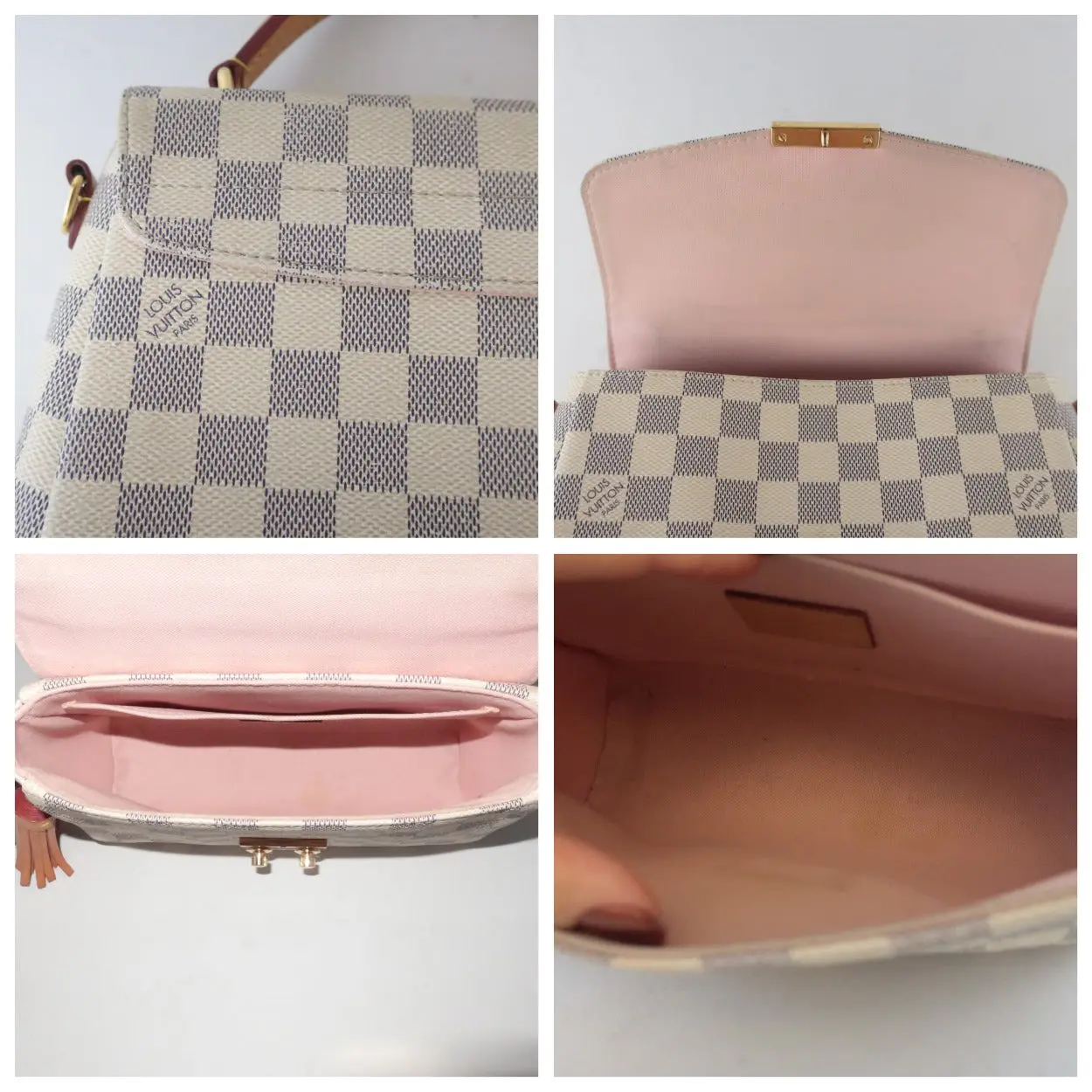 Louis Vuitton Damier Azur Canvas Croisette Crossbody Bag - Image 13