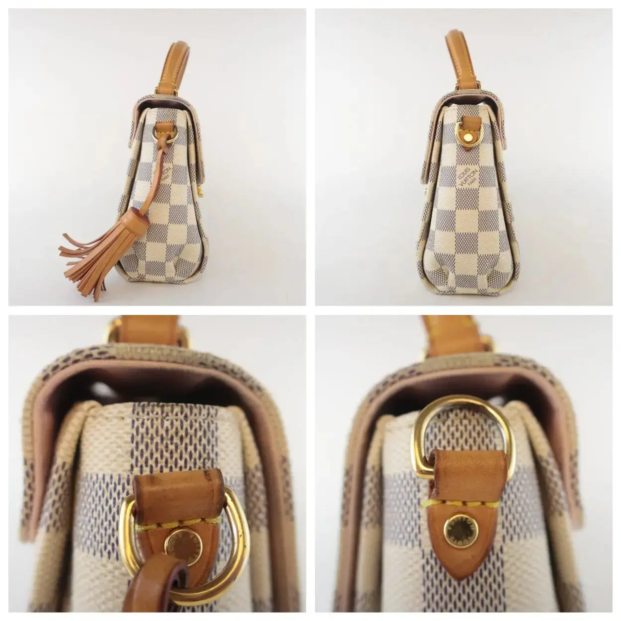 Louis Vuitton Damier Azur Canvas Croisette Crossbody Bag - Image 7
