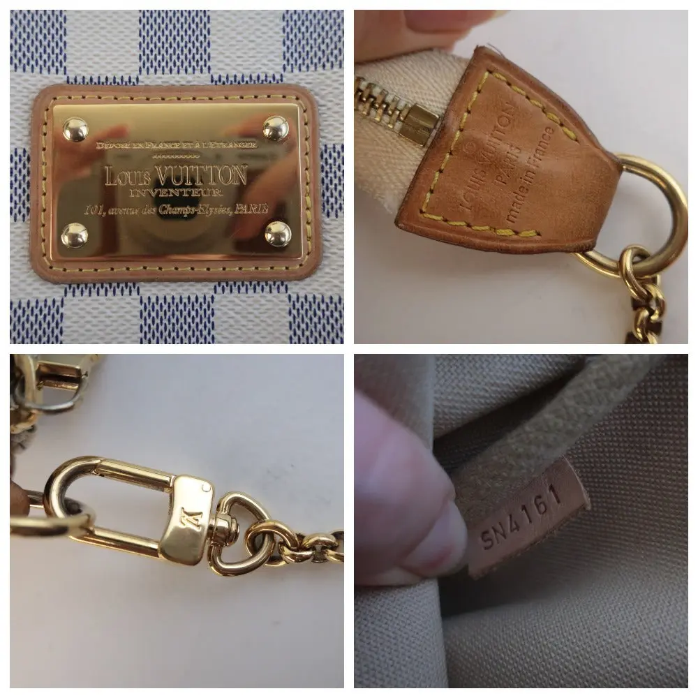Louis Vuitton Damier Azur Canvas Eva Crossbody Bag - Image 9