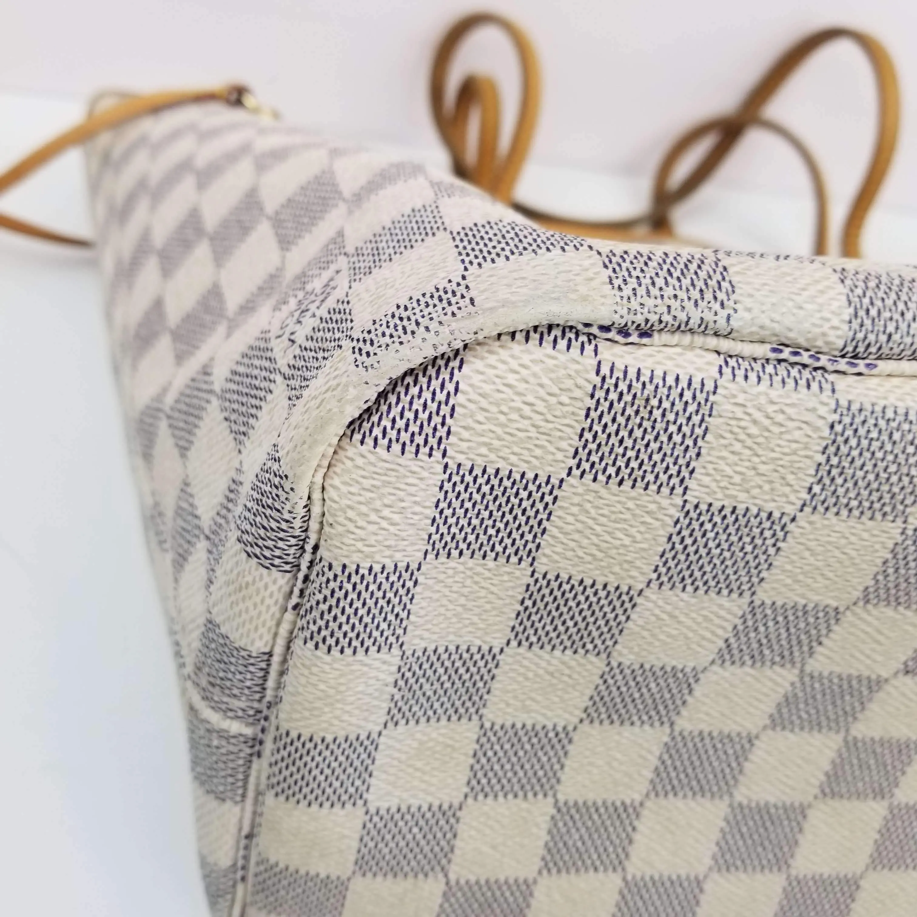 Louis Vuitton Damier Azur Neverfull MM Bag (with Initials) - Image 18