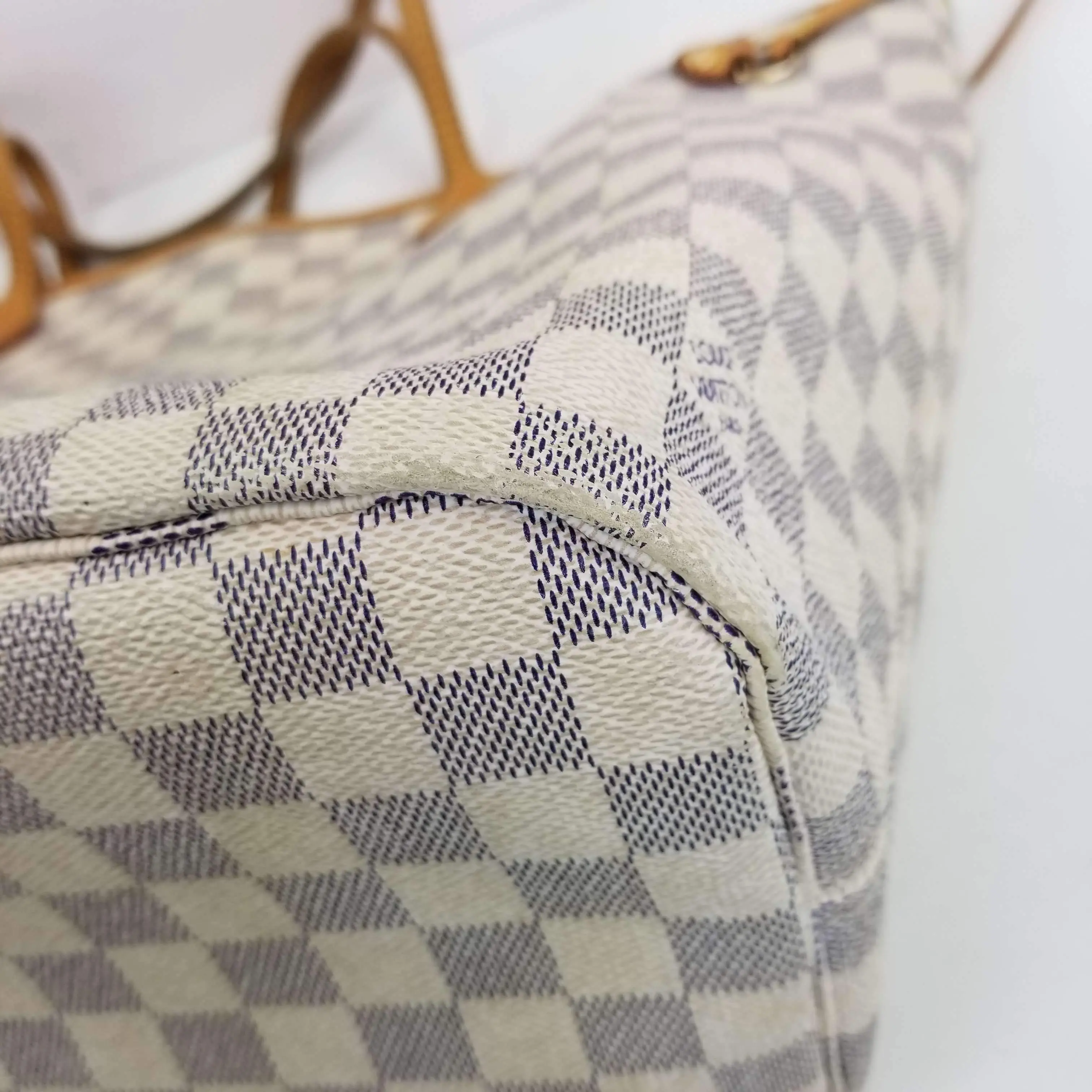 Louis Vuitton Damier Azur Neverfull MM Bag (with Initials) - Image 19