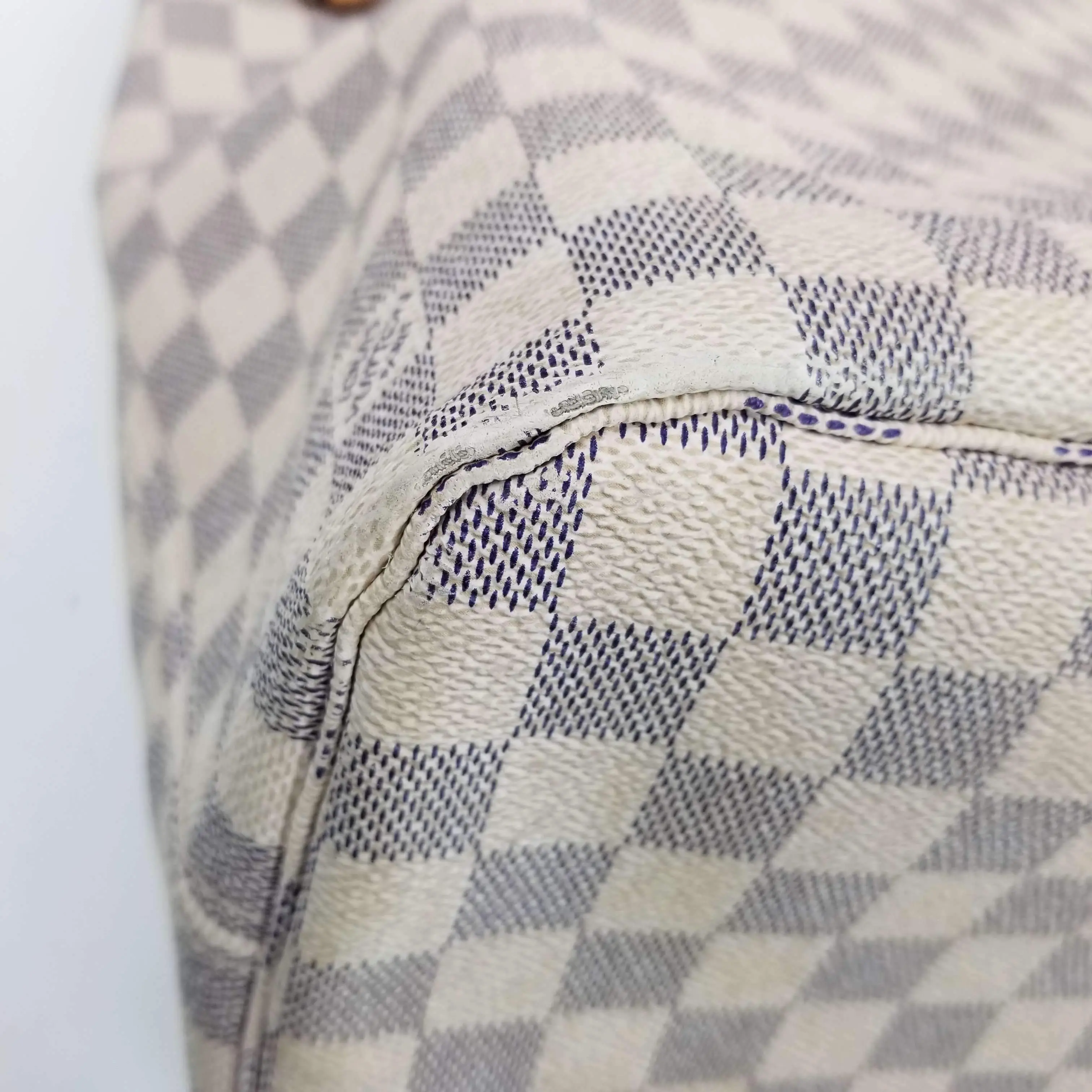 Louis Vuitton Damier Azur Neverfull MM Bag (with Initials) - Image 20