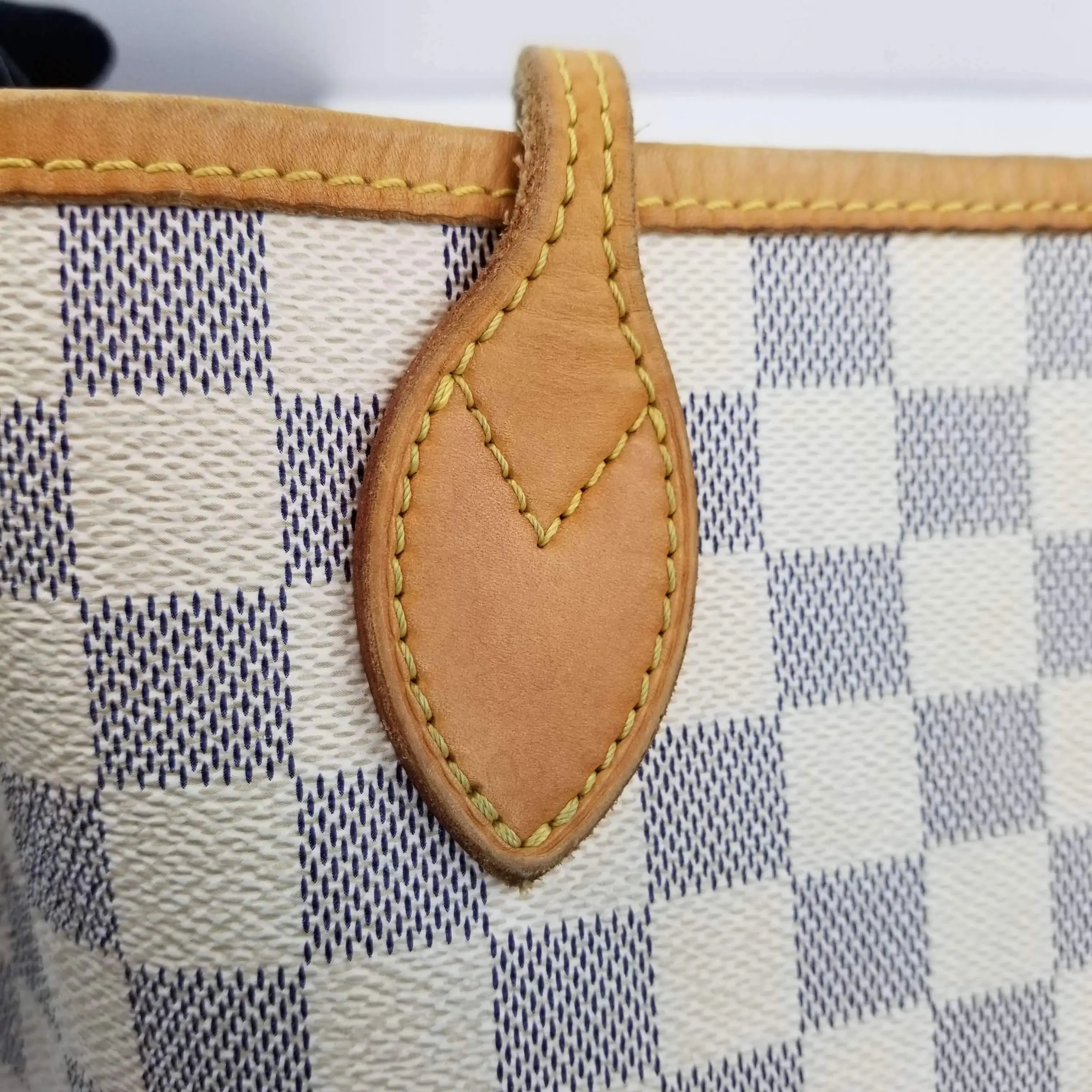 Louis Vuitton Damier Azur Neverfull MM Bag (with Initials) - Image 24