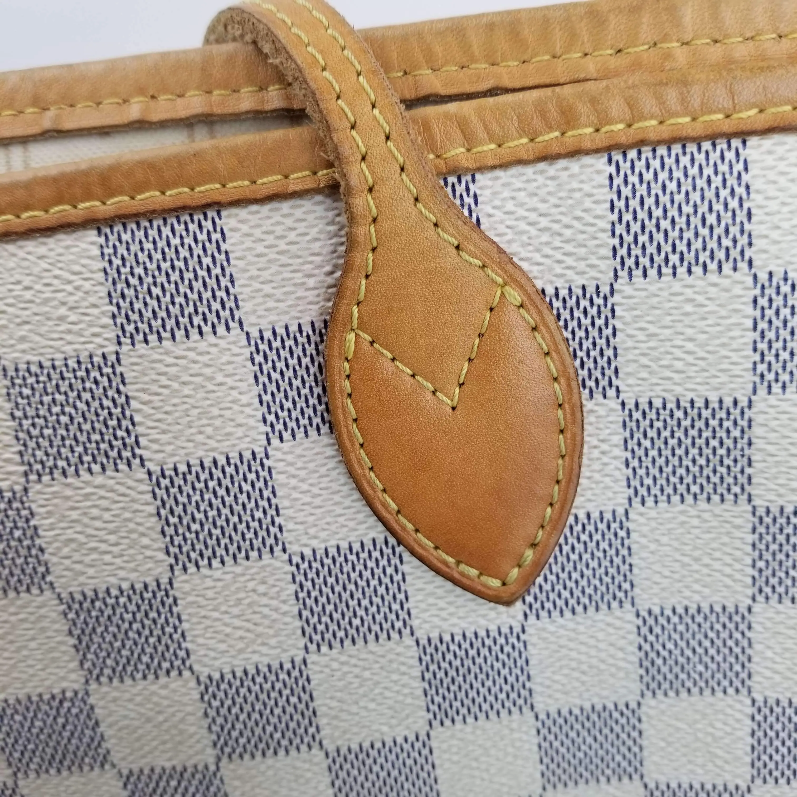 Louis Vuitton Damier Azur Neverfull MM Bag (with Initials) - Image 25