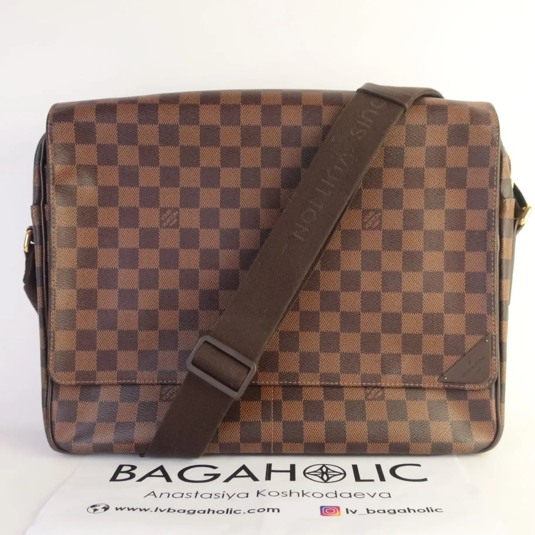 Louis Vuitton Damier Ebene Shelton GM Bag - Image 2