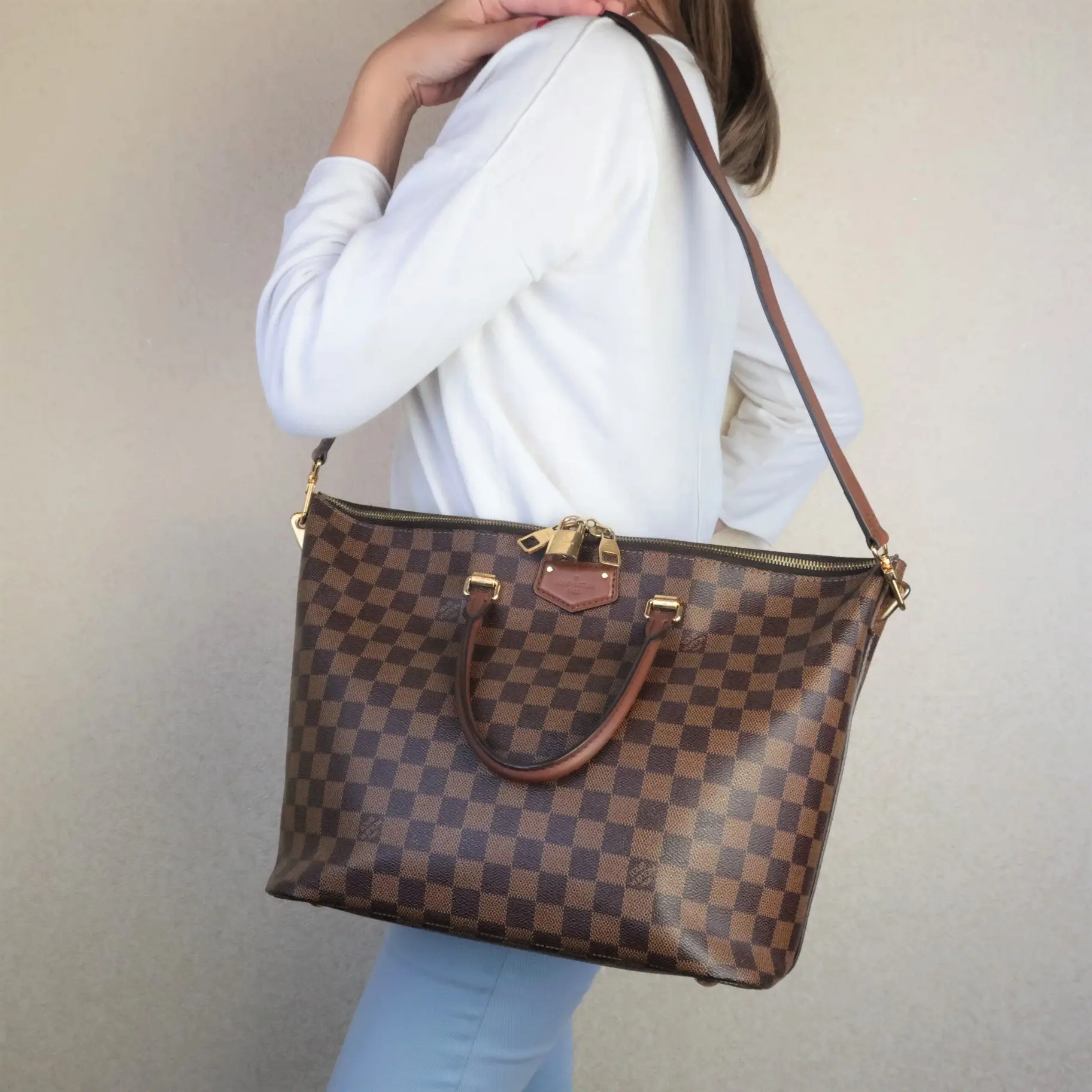 Louis Vuitton Belmont Damier Ebene Shoulder Bag