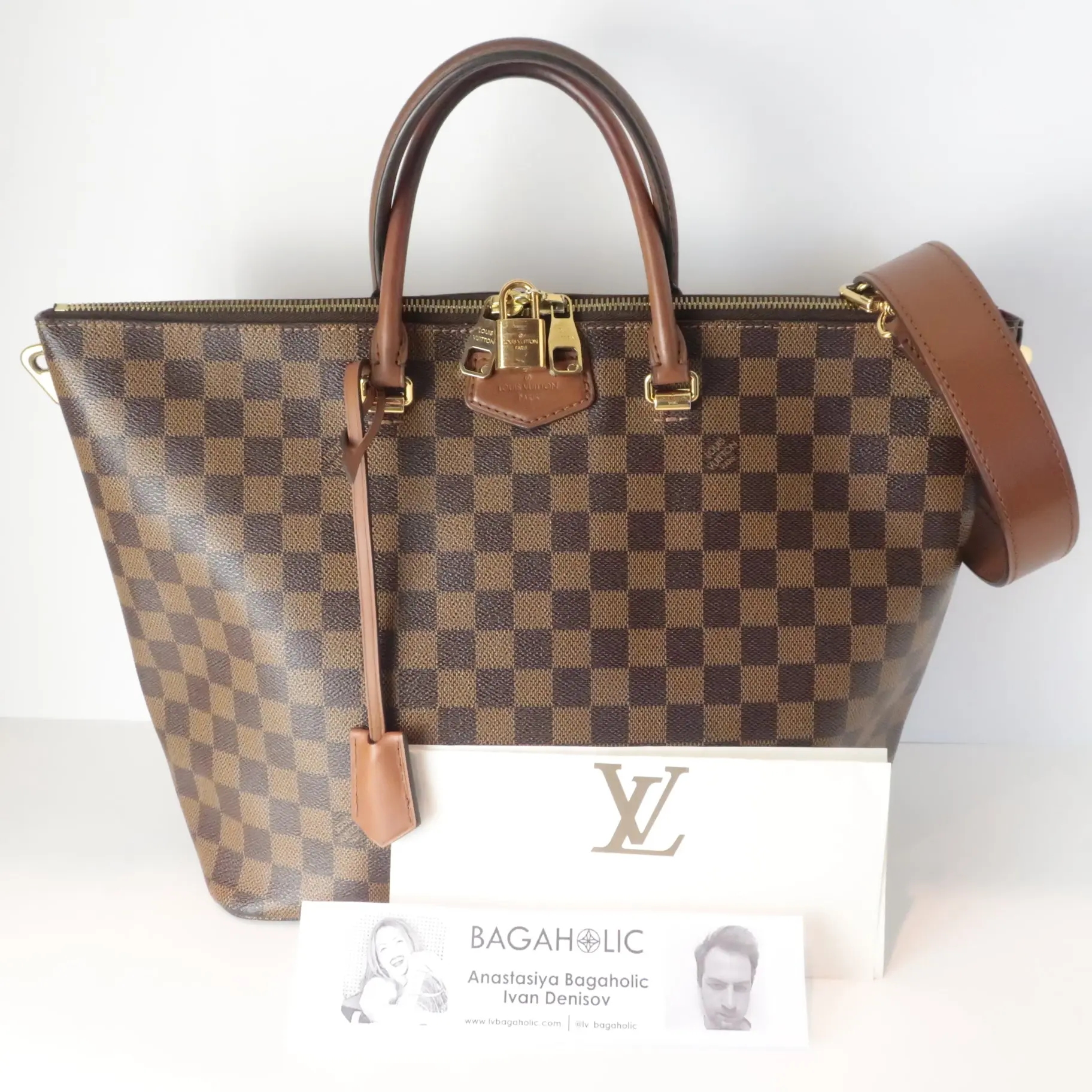 Louis Vuitton Damier Ebene Belmont Tote - Image 3
