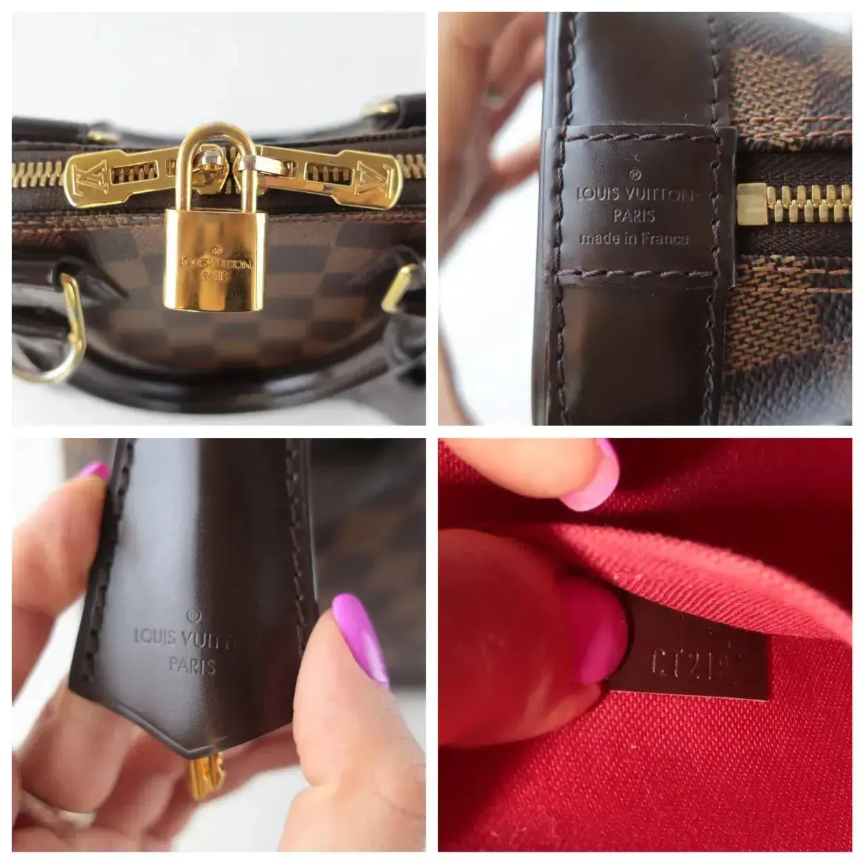 Louis Vuitton Damier Ebene Canvas Alma BB Bag - Image 7