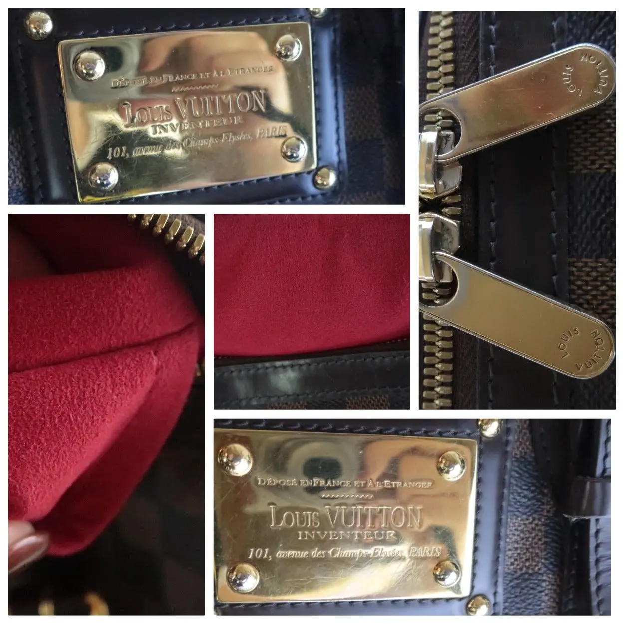 Louis Vuitton Damier Ebene Canvas Berkeley Handbag - Image 10