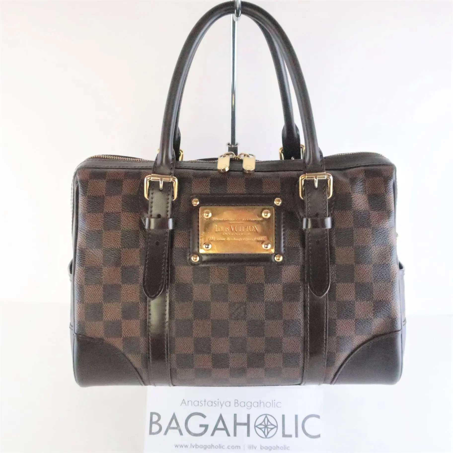 Louis Vuitton Damier Ebene Canvas Berkeley Handbag - Image 3