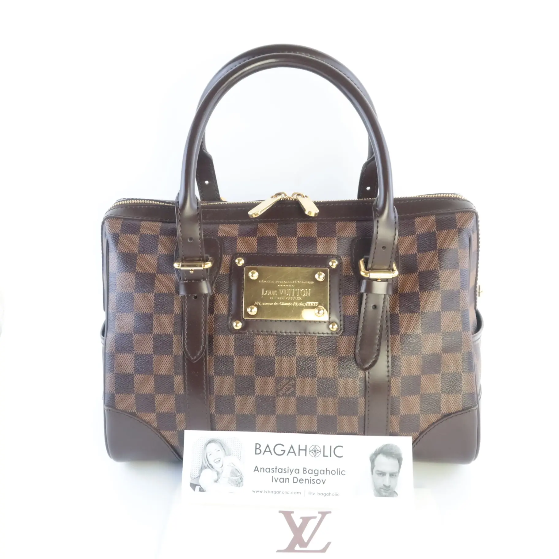 Louis Vuitton Damier Ebene Berkeley Handbag - Image 3