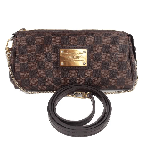 Louis Vuitton Damier Ebene Canvas Eva Clutch Bag