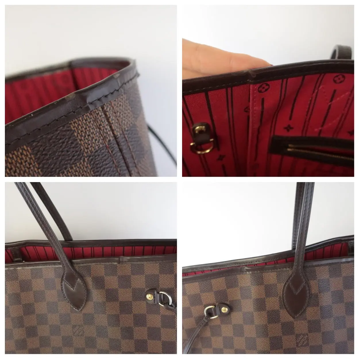 Louis Vuitton Damier Ebene Canvas Neverfull GM Shoulder Bag - Image 7
