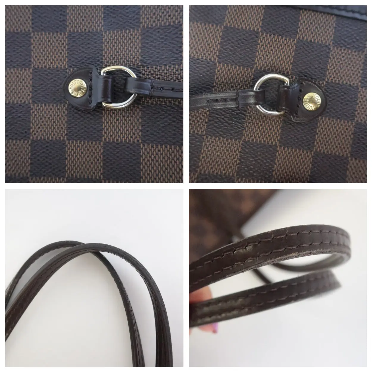 Louis Vuitton Damier Ebene Canvas Neverfull GM Shoulder Bag - Image 8