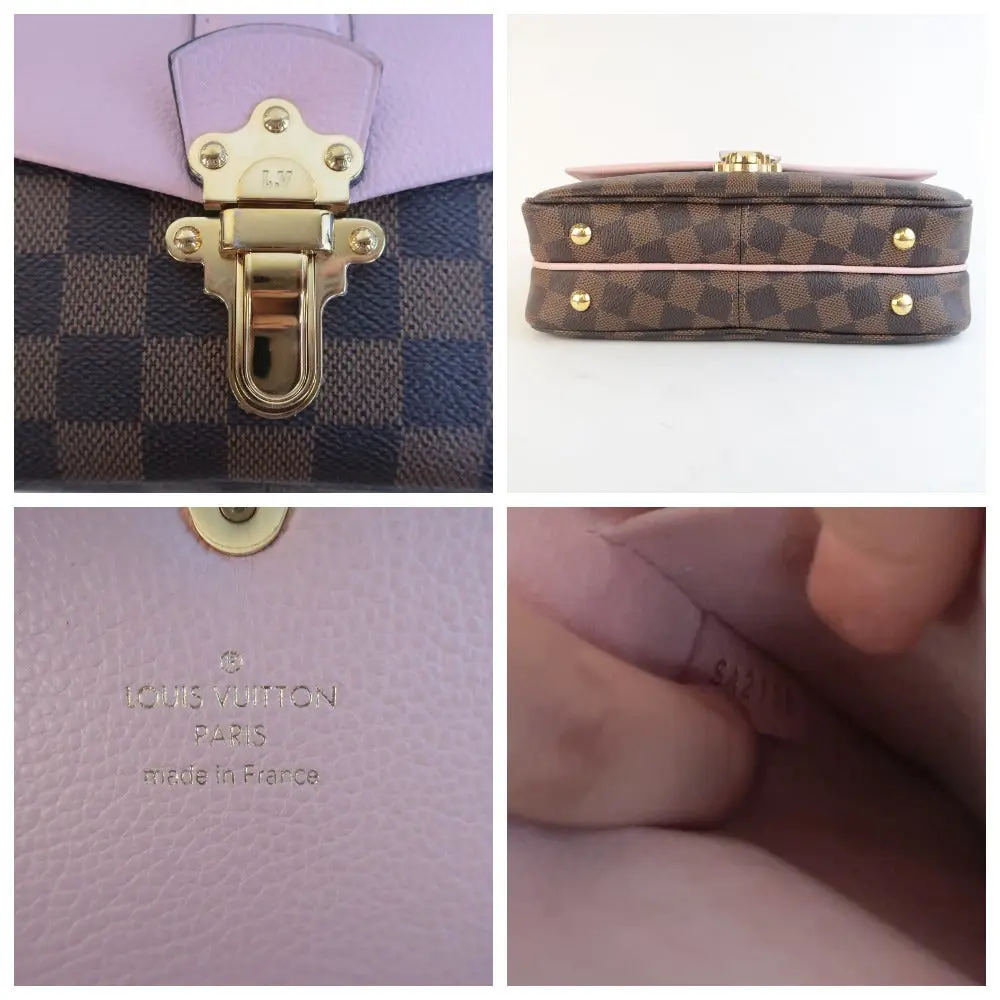 Louis Vuitton Damier Ebene Clapton Magnolia/Rose Ballerine Crossbody Bag - Image 10