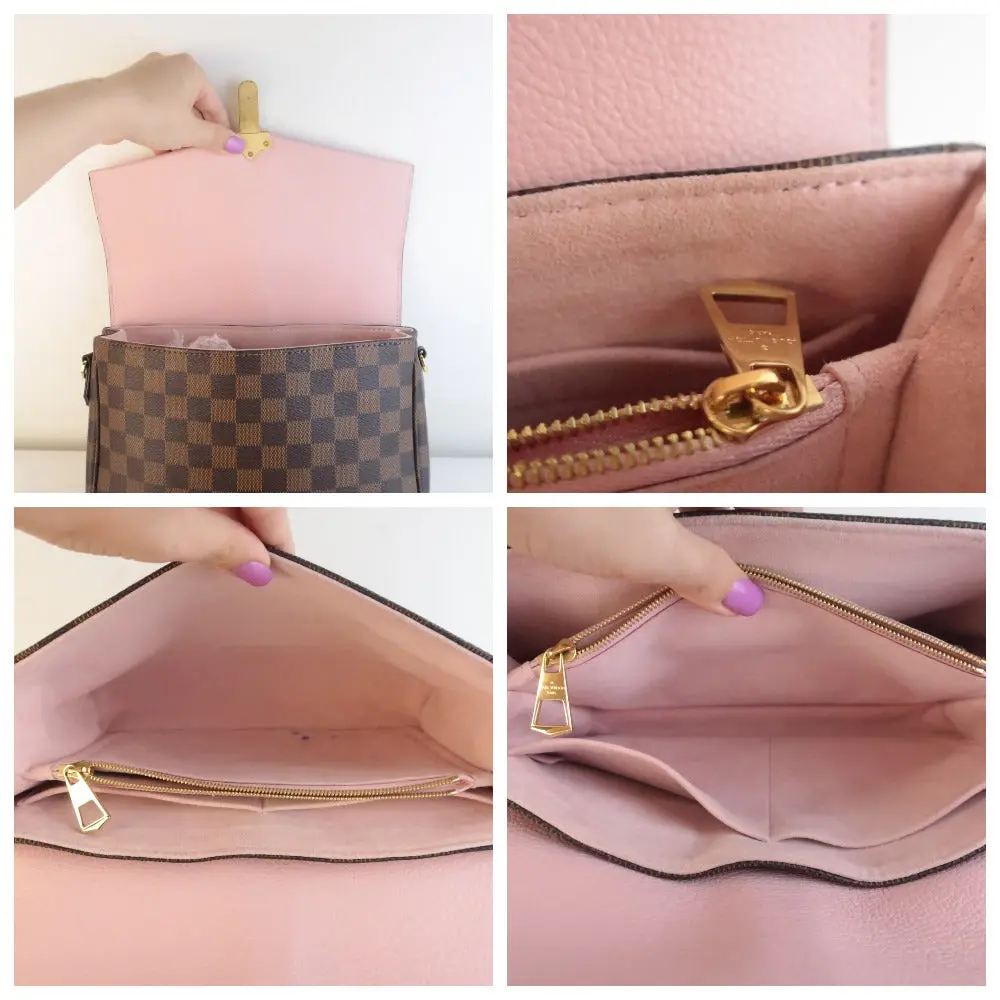 Louis Vuitton Damier Ebene Clapton Magnolia/Rose Ballerine Crossbody Bag - Image 12