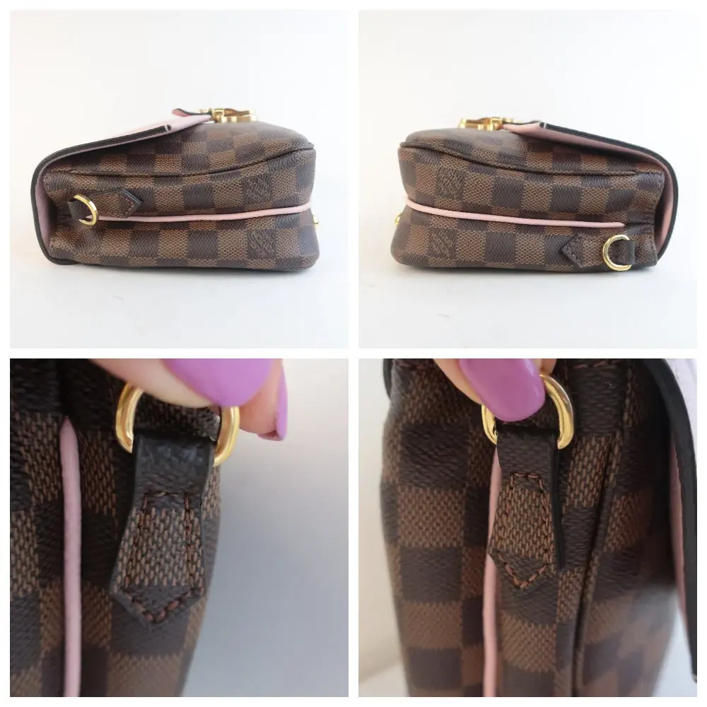 Louis Vuitton Damier Ebene Clapton Magnolia/Rose Ballerine Crossbody Bag - Image 17