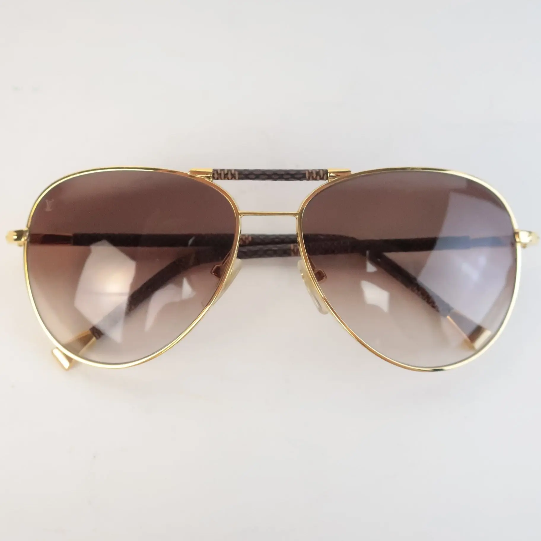 Louis Vuitton Damier Ebene Conspiration Pilote Sunglasses - Image 4