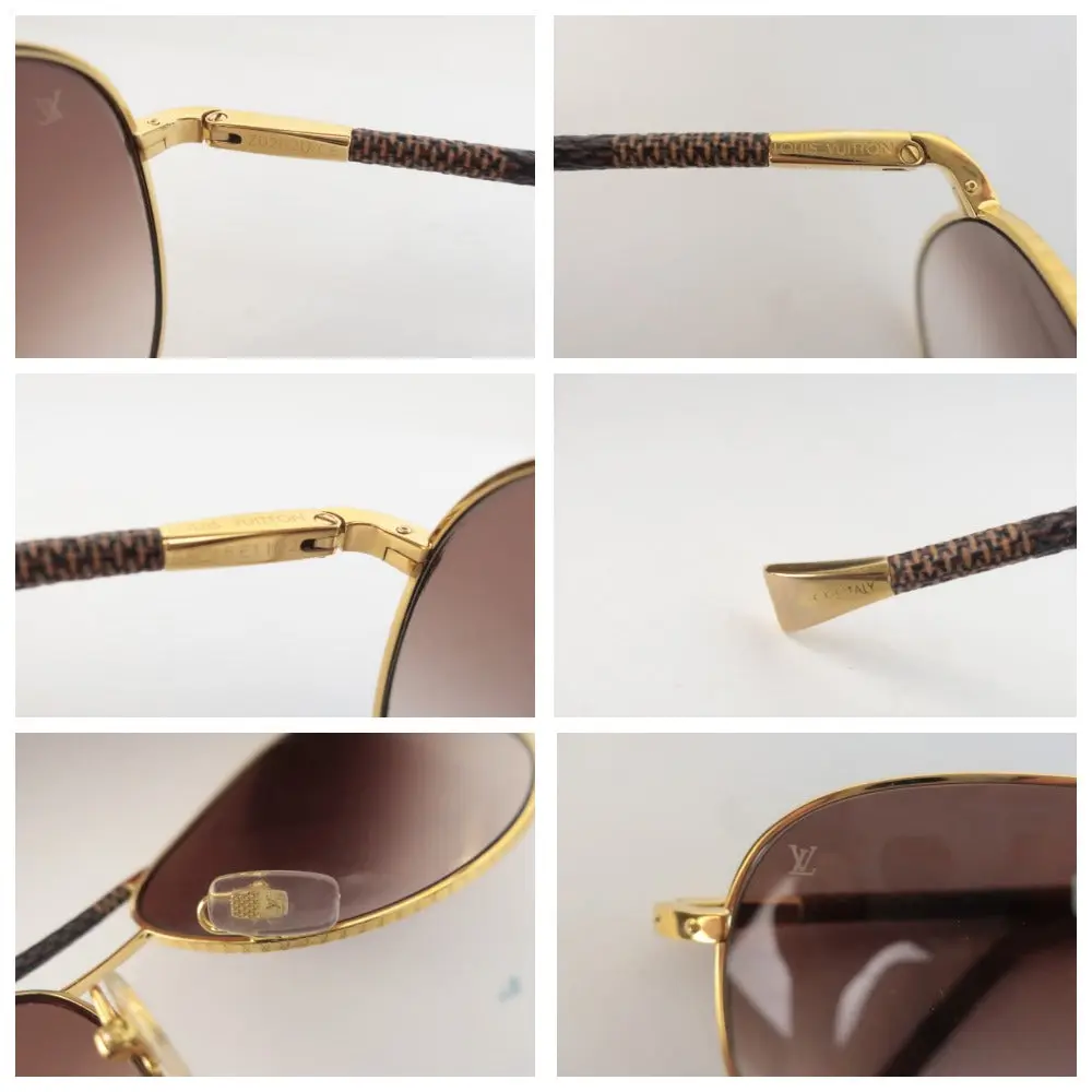 Louis Vuitton Damier Ebene Conspiration Pilote Sunglasses - Image 7
