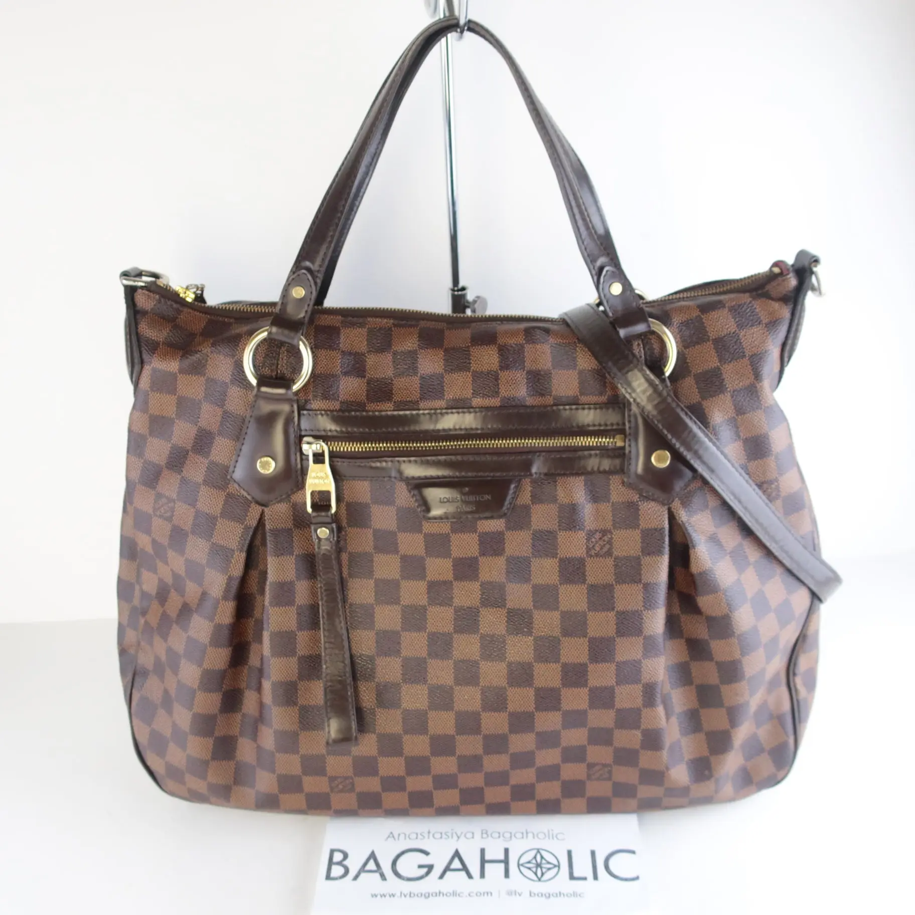 Louis Vuitton Damier Ebene Evora GM Shoulder Bag - Image 3