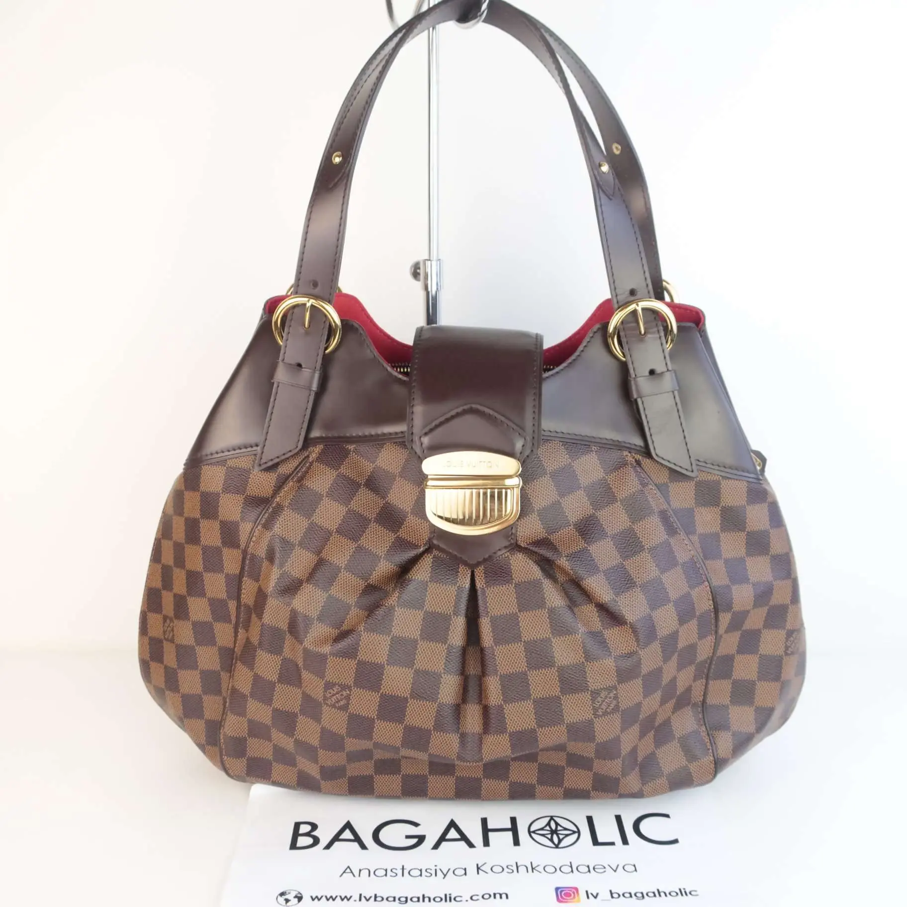 Louis Vuitton Damier Ebene Sistina GM Bag - Image 3
