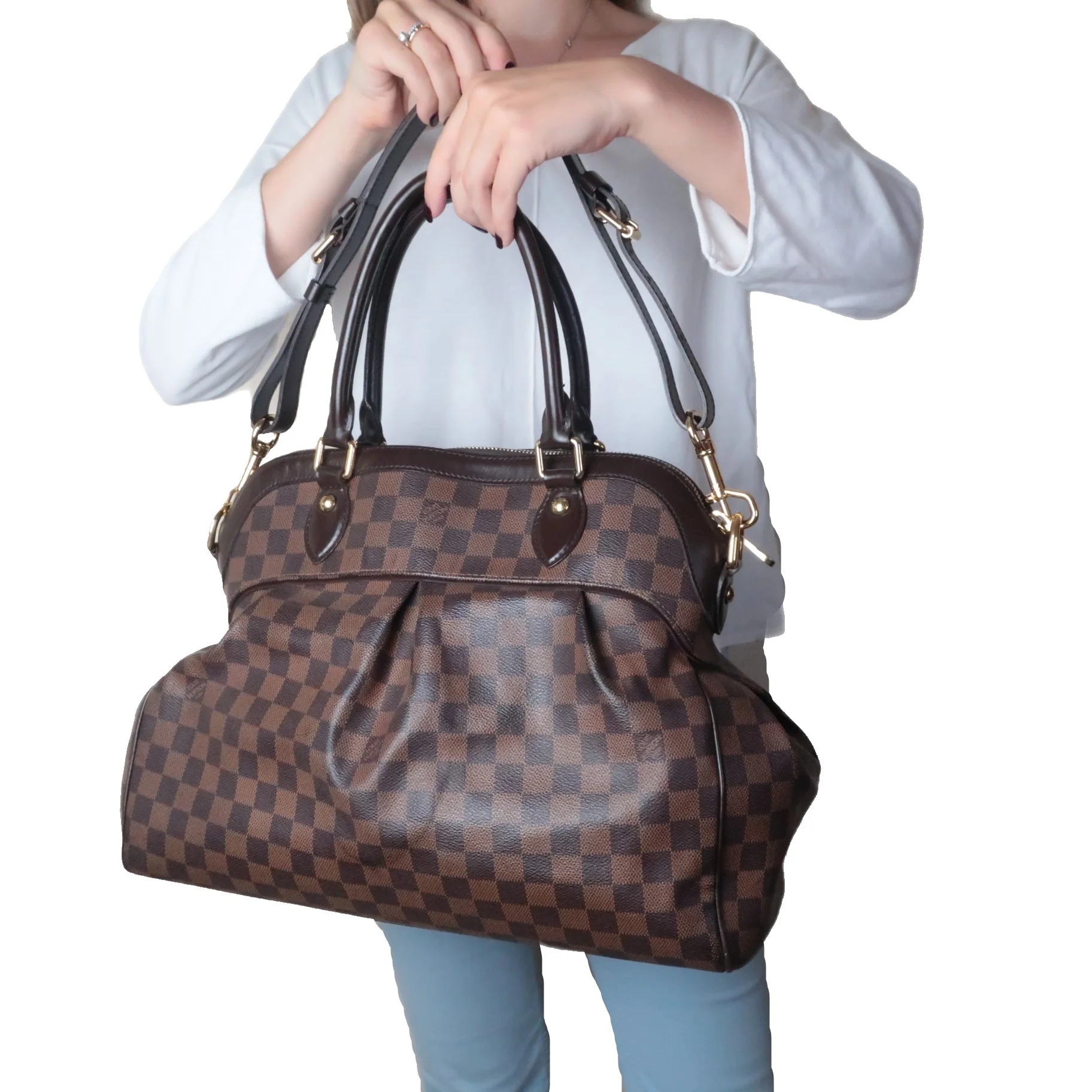 Louis Vuitton Damier Ebene Trevi GM Shoulder Bag