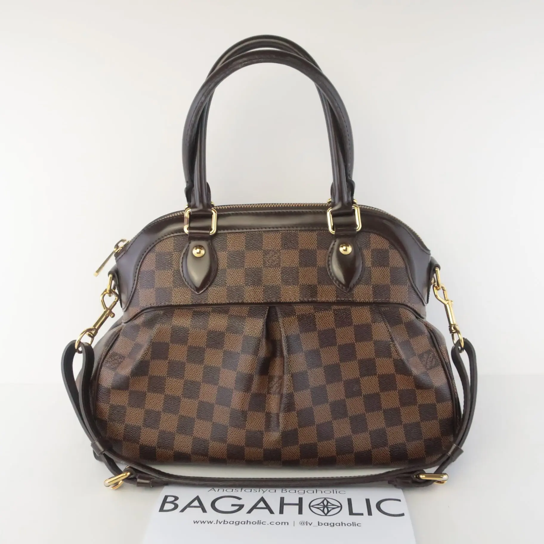 Louis Vuitton Damier Ebene Trevi PM Shoulder Bag - Image 3