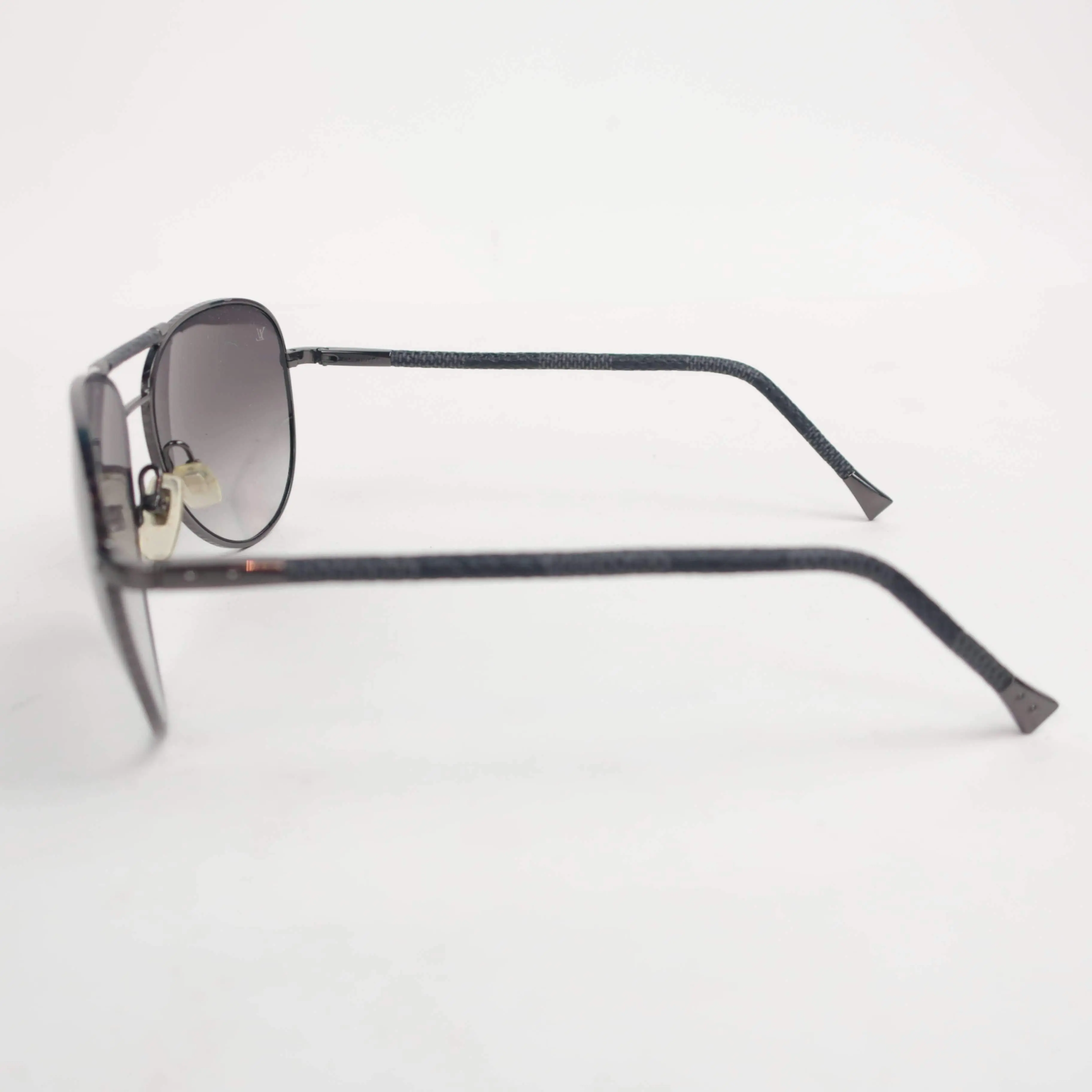 Louis Vuitton Damier Graphite Gunmetal Conspiration Pilote Sunglasses - Image 6