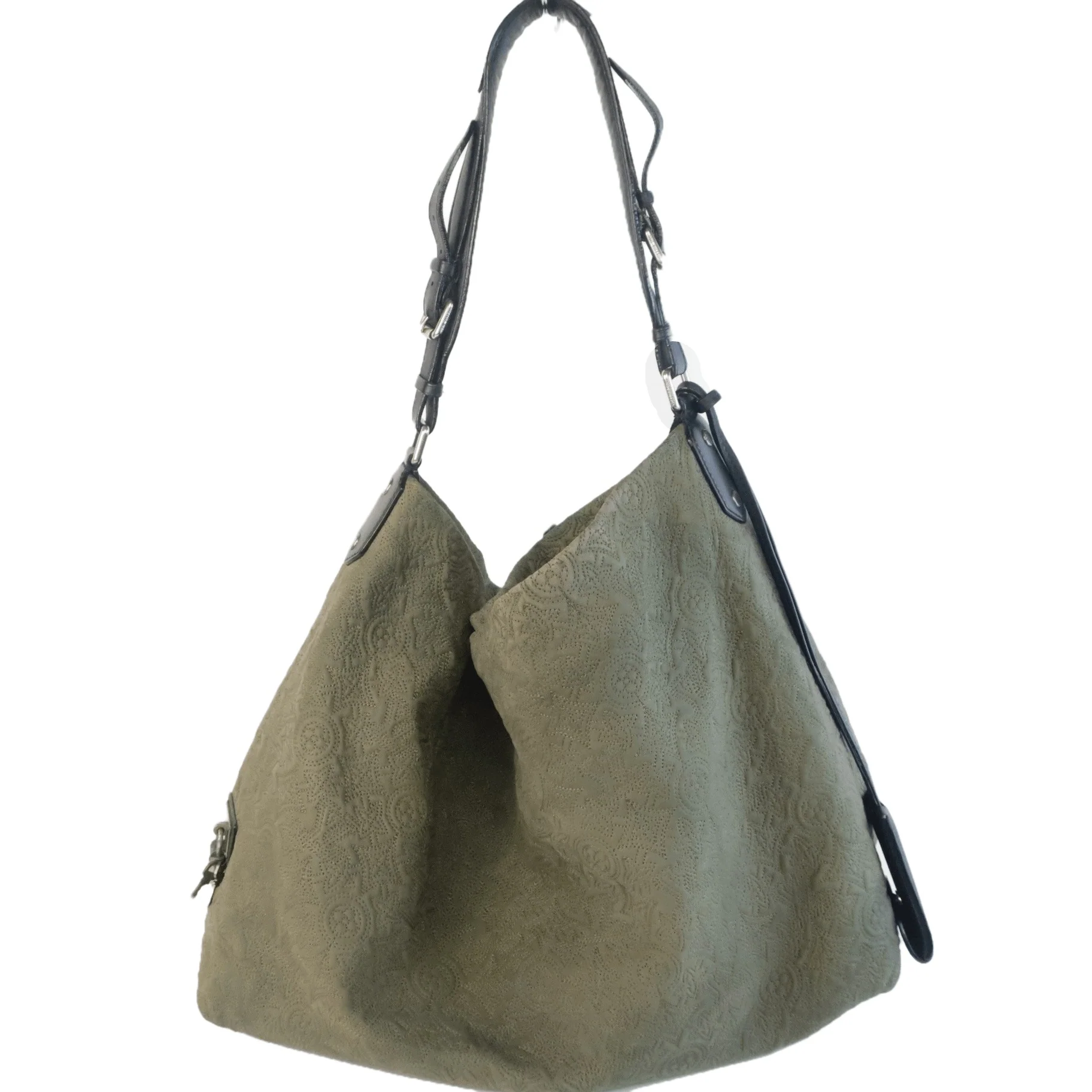 Louis Vuitton Dark Olive Monogram Antheia Leather Hobo GM Bag - Image 2
