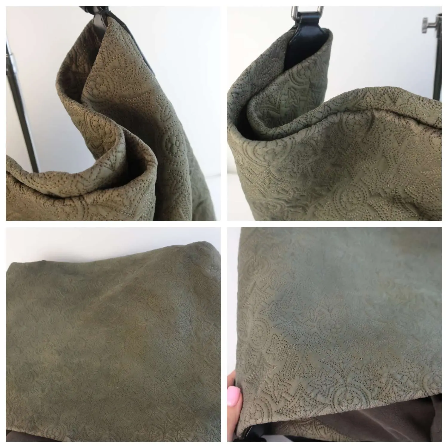 Louis Vuitton Dark Olive Monogram Antheia Leather Hobo GM Bag - Image 4