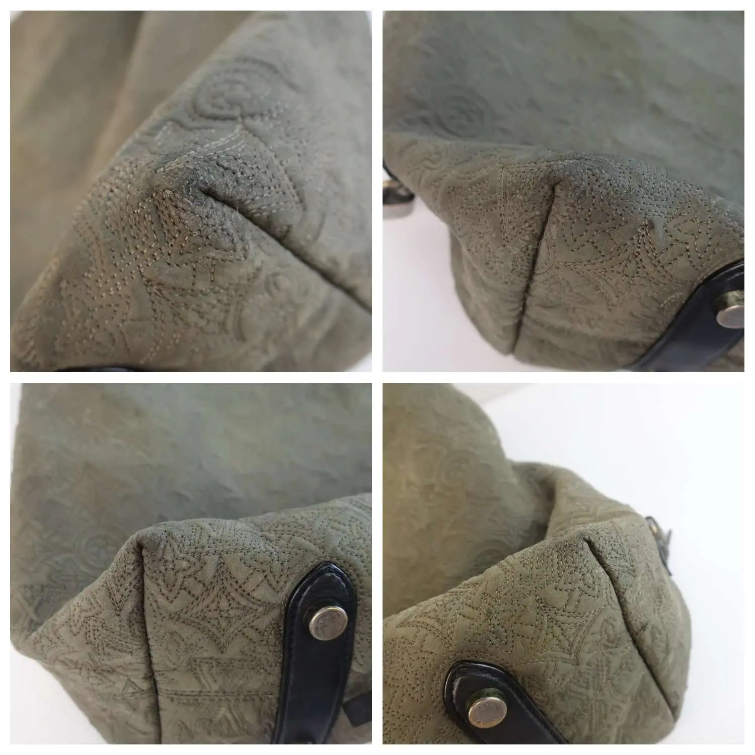 Louis Vuitton Dark Olive Monogram Antheia Leather Hobo GM Bag - Image 6