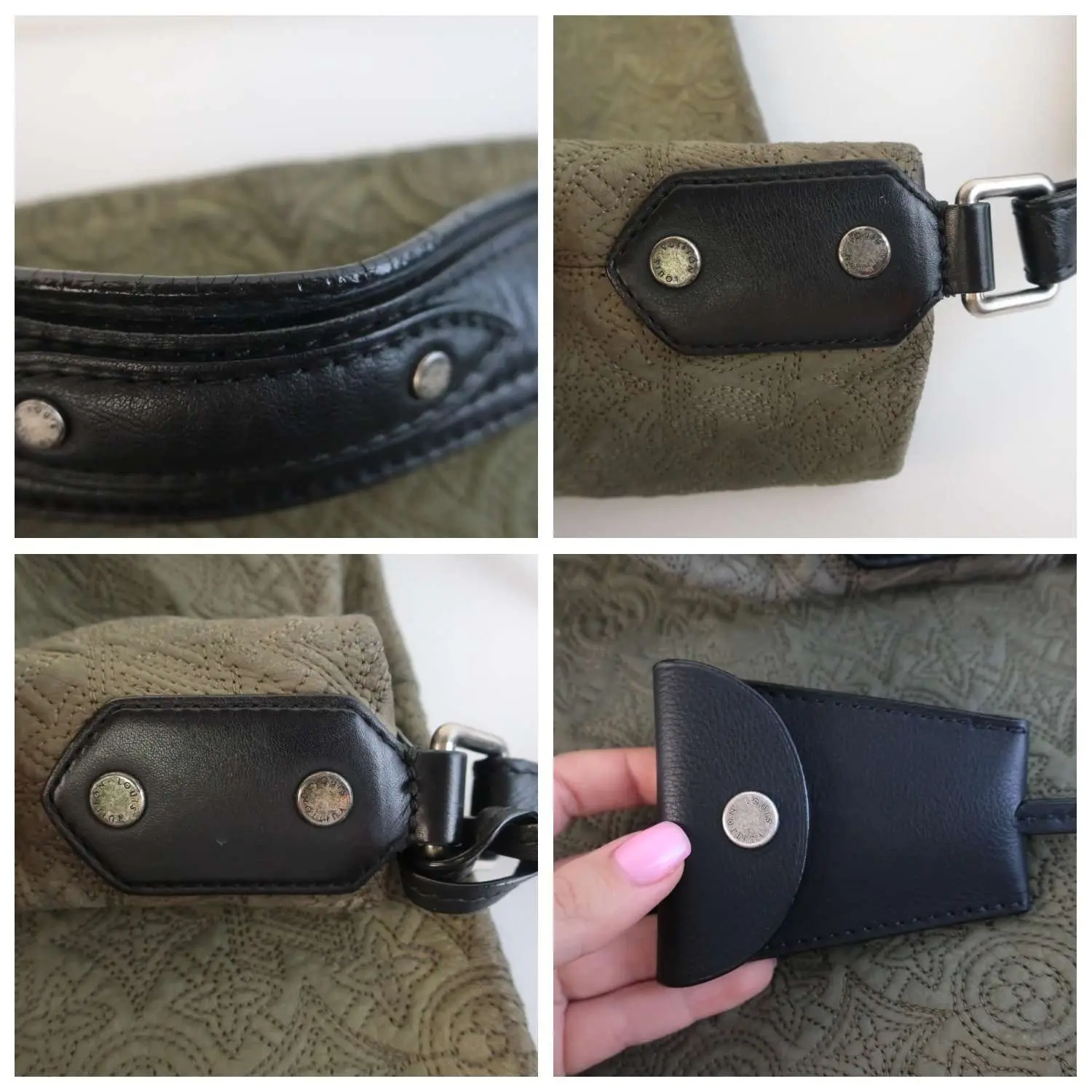 Louis Vuitton Dark Olive Monogram Antheia Leather Hobo GM Bag - Image 8