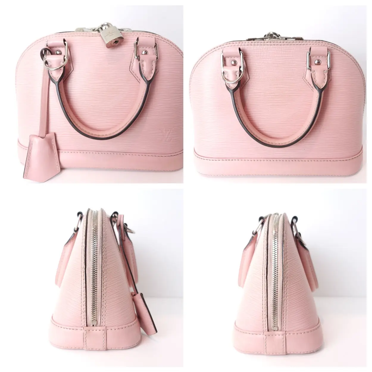 Louis Vuitton Epi Alma BB Rose Ballerine Crossbody Bag - Image 11