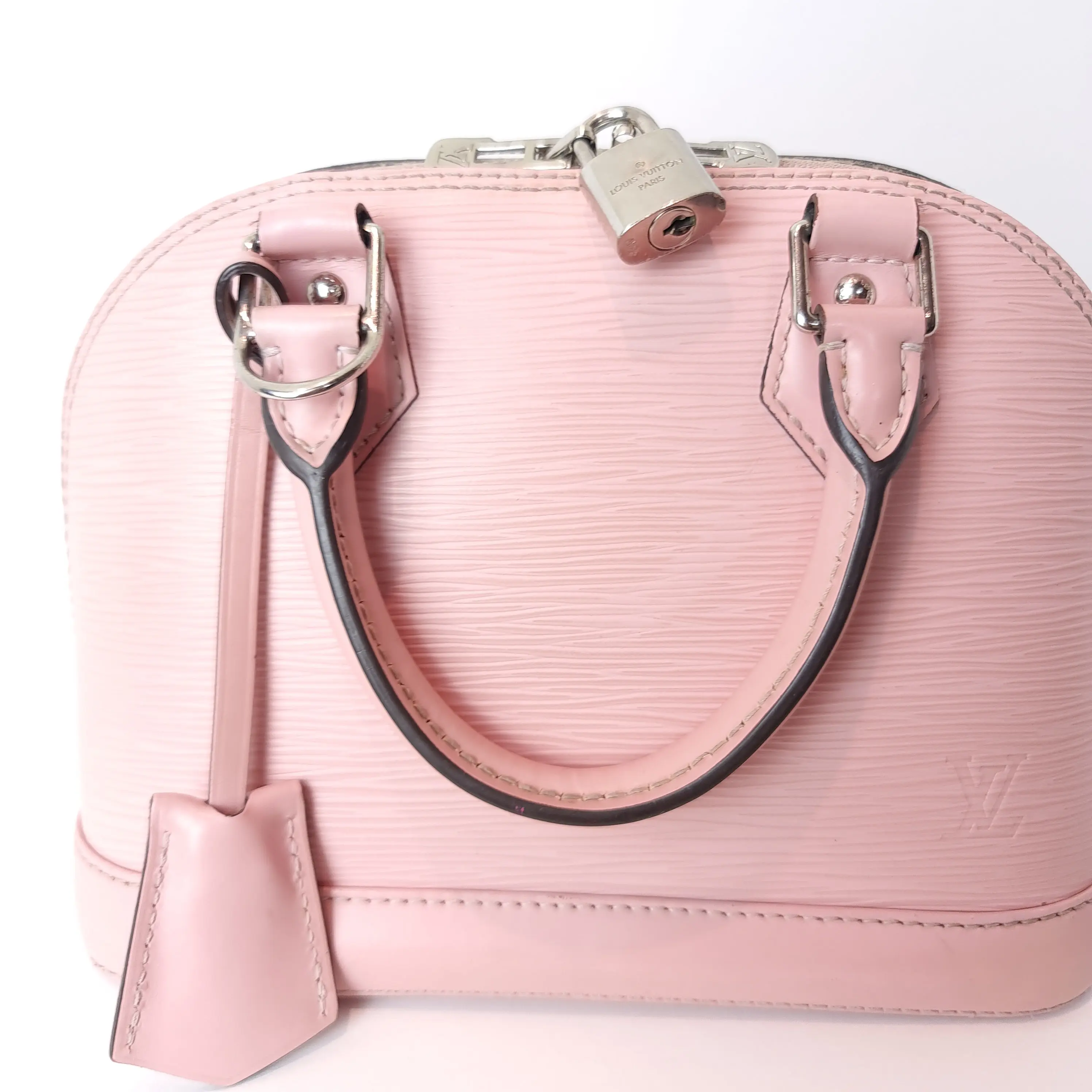Louis Vuitton Epi Alma BB Rose Ballerine Crossbody Bag - Image 6