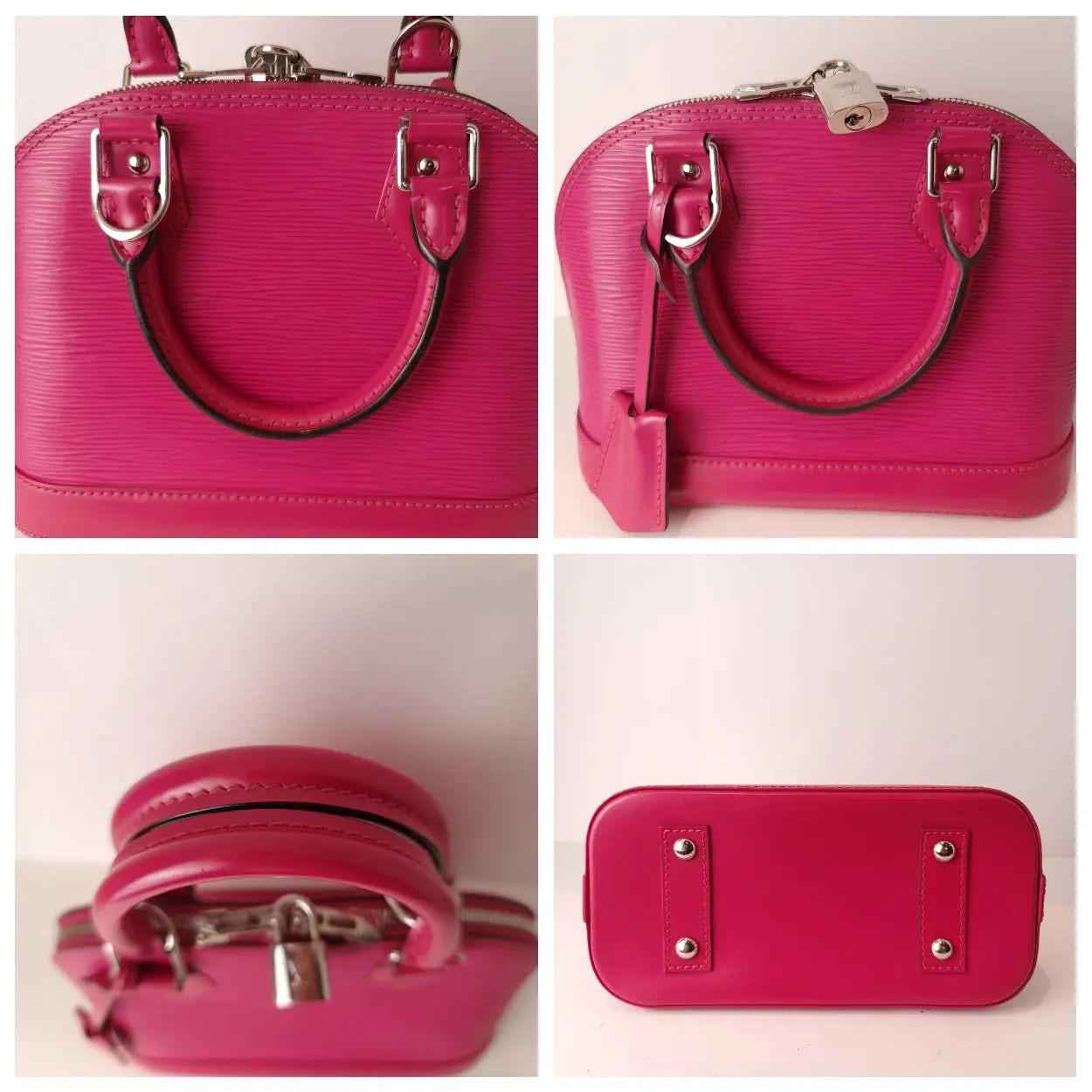 Louis Vuitton Raspberry Epi Alma BB Crossbody Bag - Image 16