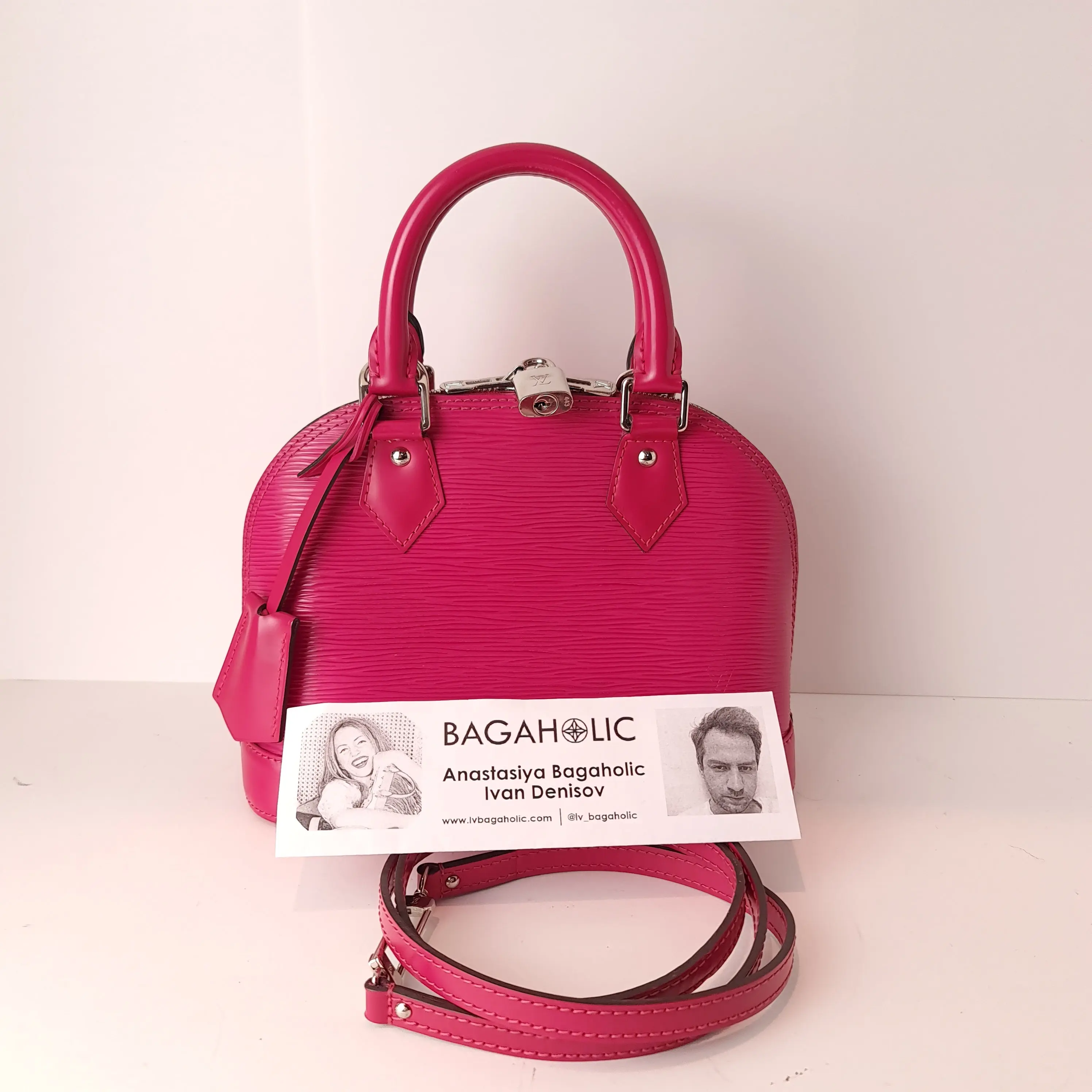 Louis Vuitton Raspberry Epi Alma BB Crossbody Bag - Image 18