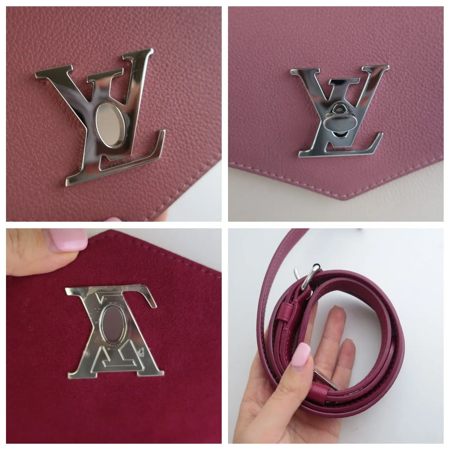 Louis Vuitton Fuchsia/Pink Pebbled Leather Mylockme Bag - Image 19