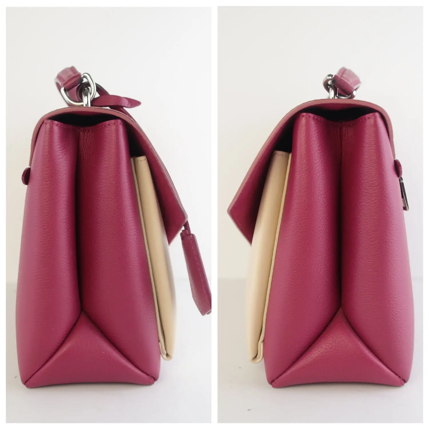 Louis Vuitton Fuchsia/Pink Pebbled Leather Mylockme Bag - Image 22