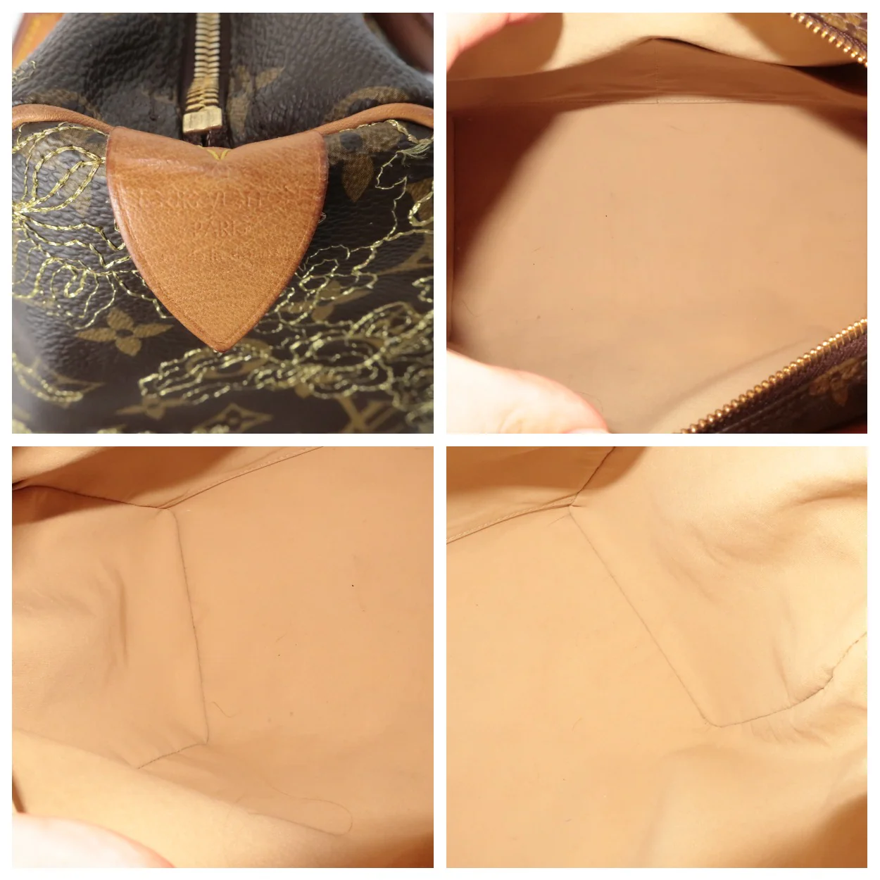 Louis Vuitton Gold Speedy Dentelle Bag + charm! - Image 7