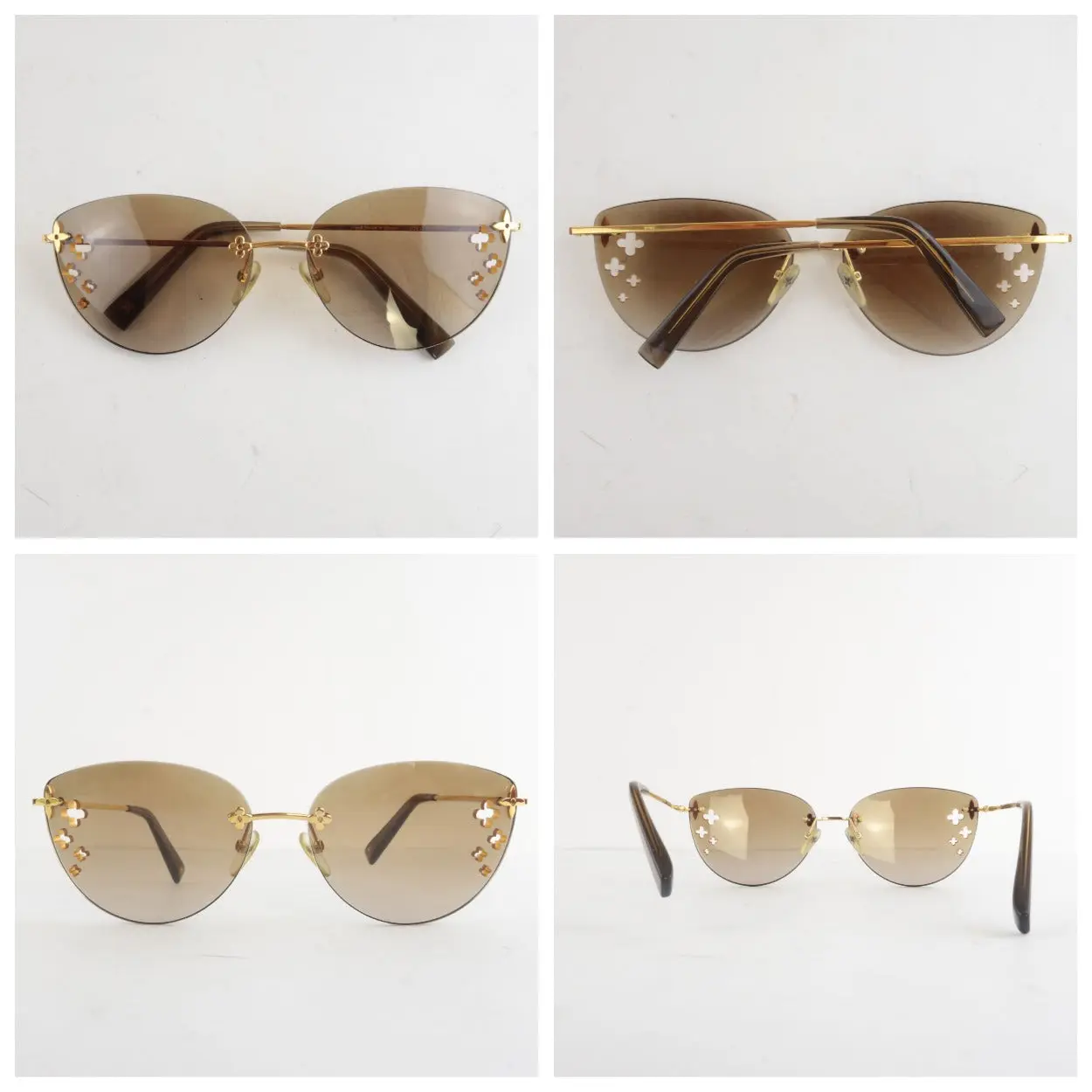 Louis Vuitton Goldtone Desmayo CatEye Sunglasses - Image 3