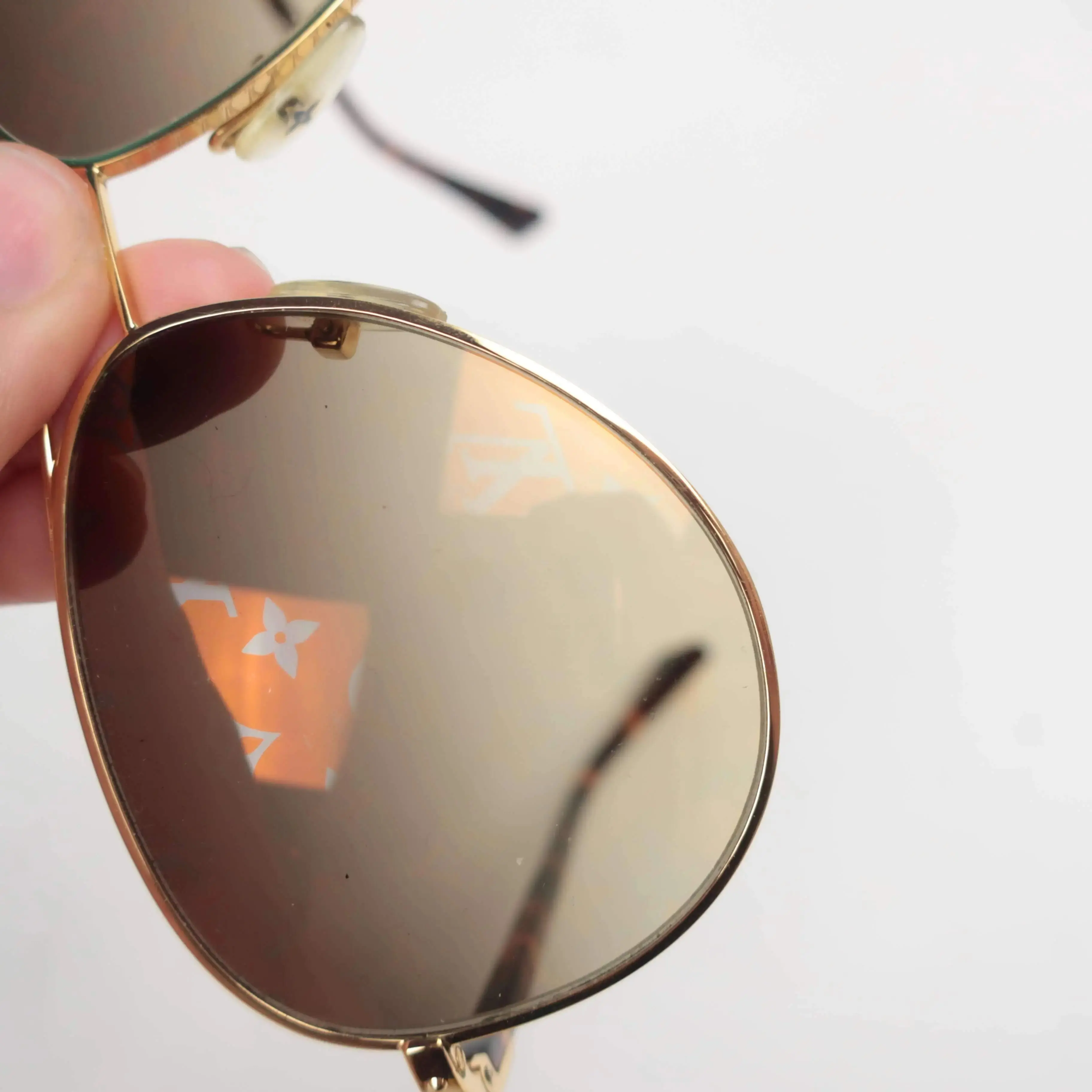 Louis Vuitton Goldtone Metal Frame Monogram Conspiration Pilote Sunglasses-Z0164U - Image 24